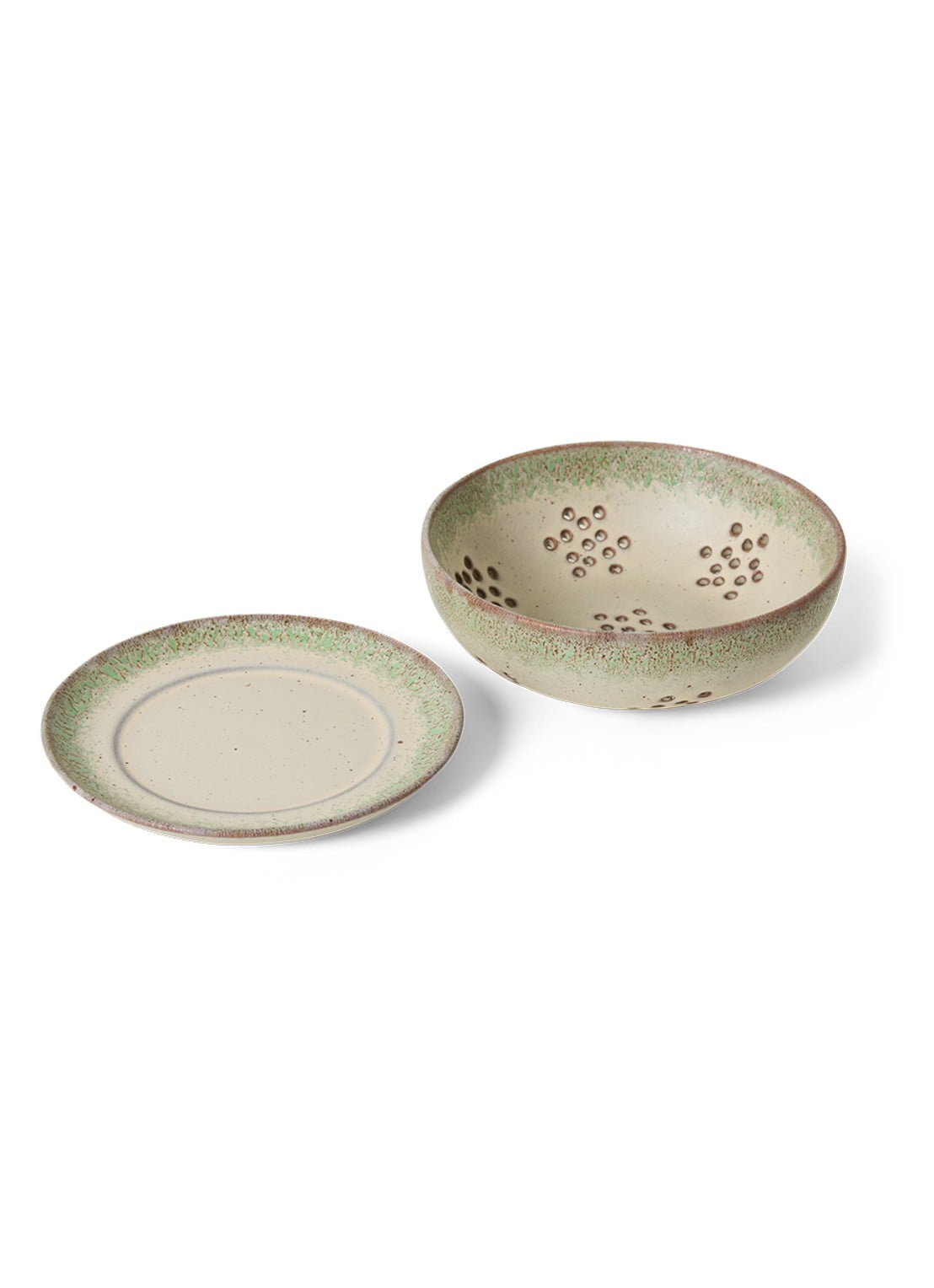 HKliving 70s fruittest 17,5 cm 2-delig - detail 4 beige