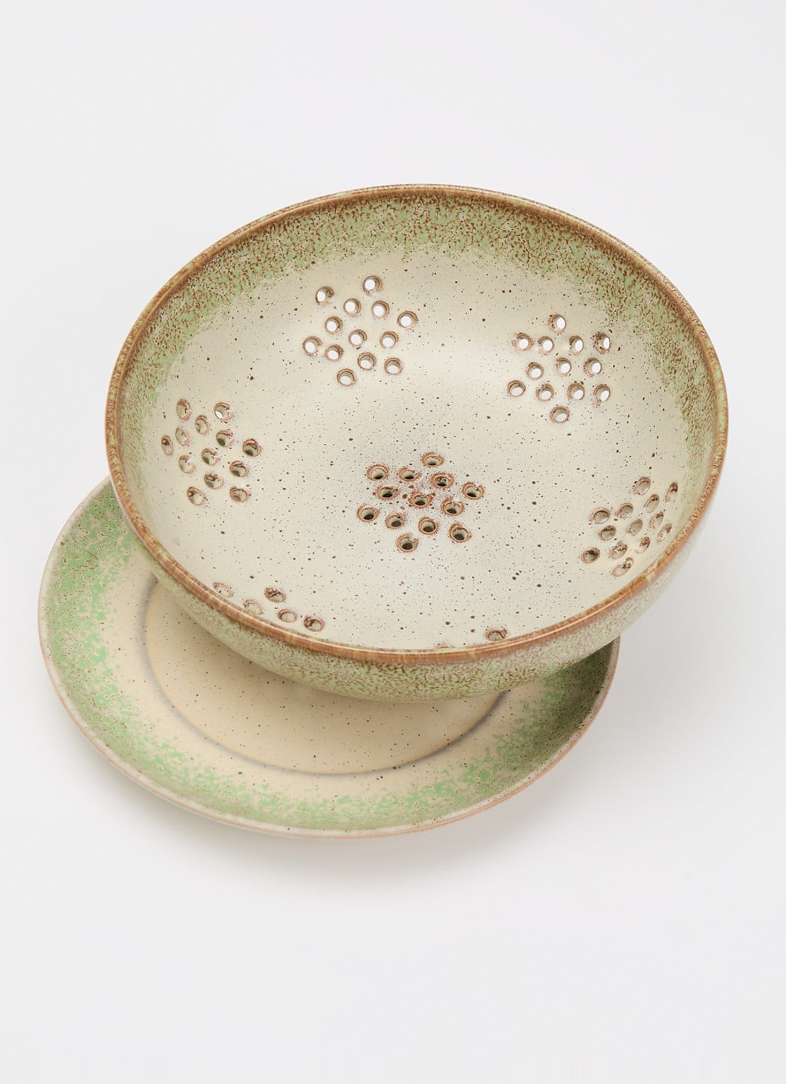 HKliving 70s fruittest 17,5 cm 2-delig - voorkant 2 beige