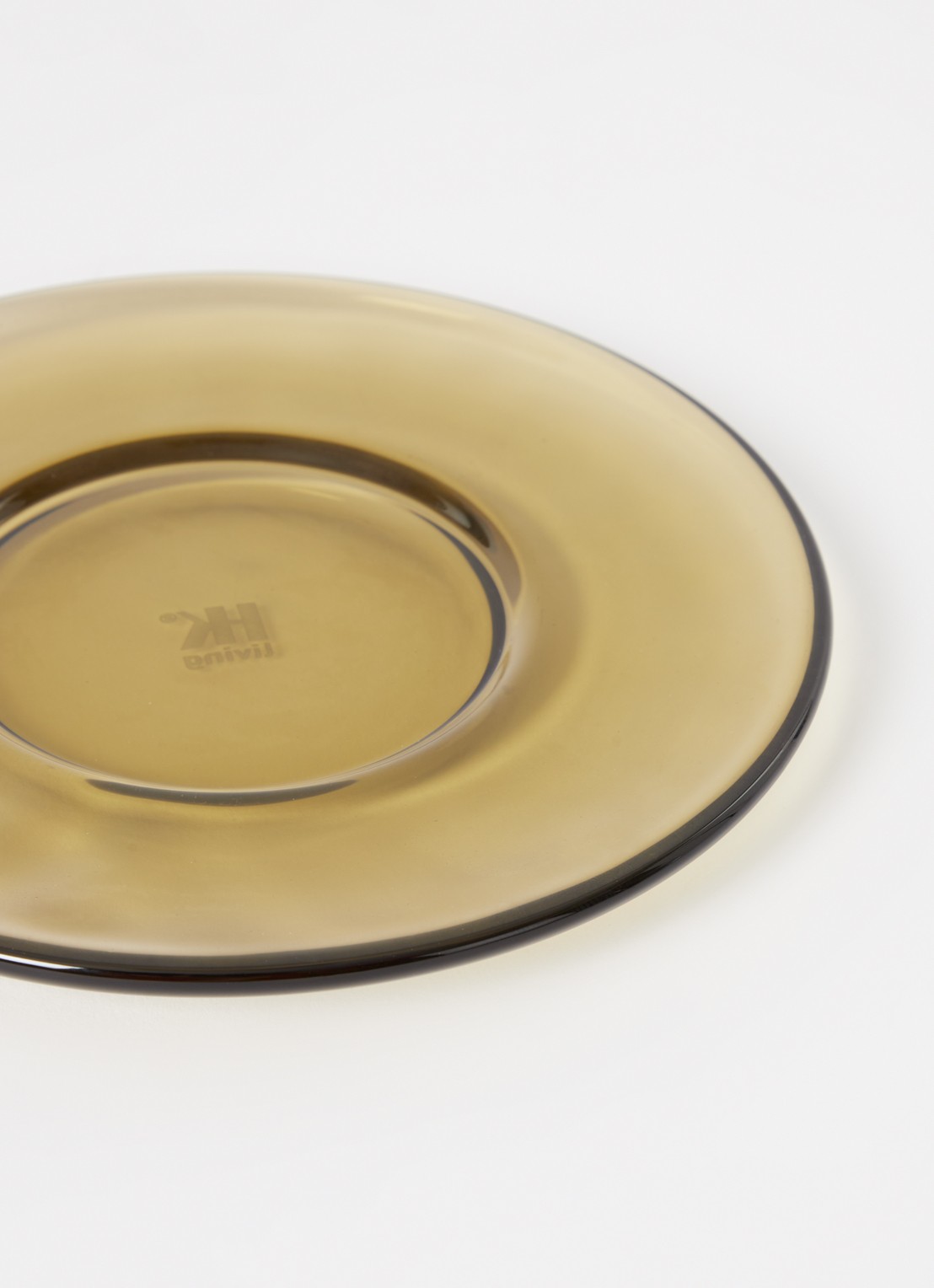 HKliving 70s Glassware schotel 13 cm set van 4 - detail bruin