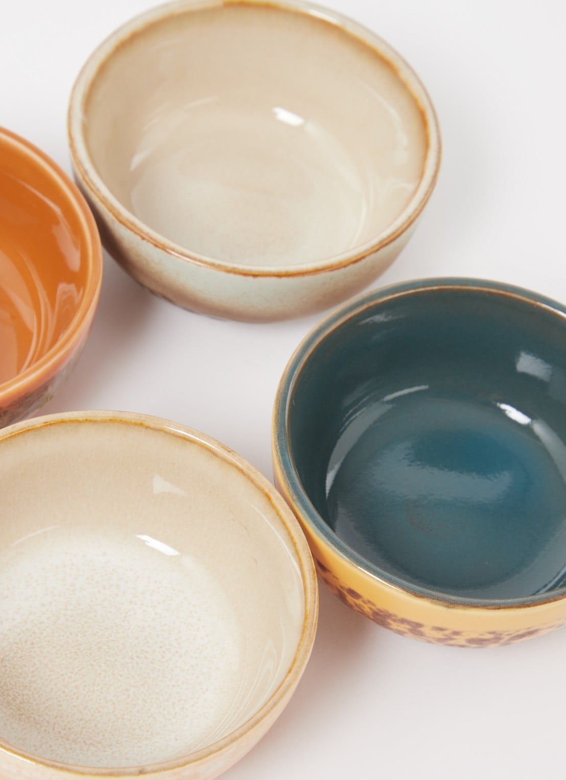 HKliving 70s kom XS 8 cm set van 4 - detail multicolor