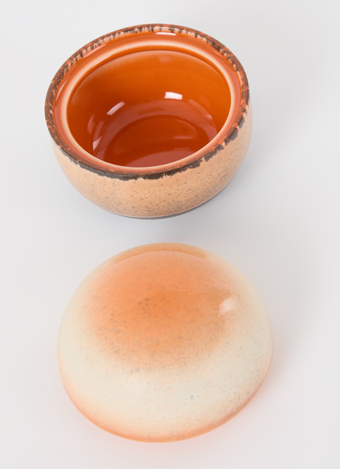 HKliving 8 AM suikerpotje 8 cm - voorkant 2 oranje