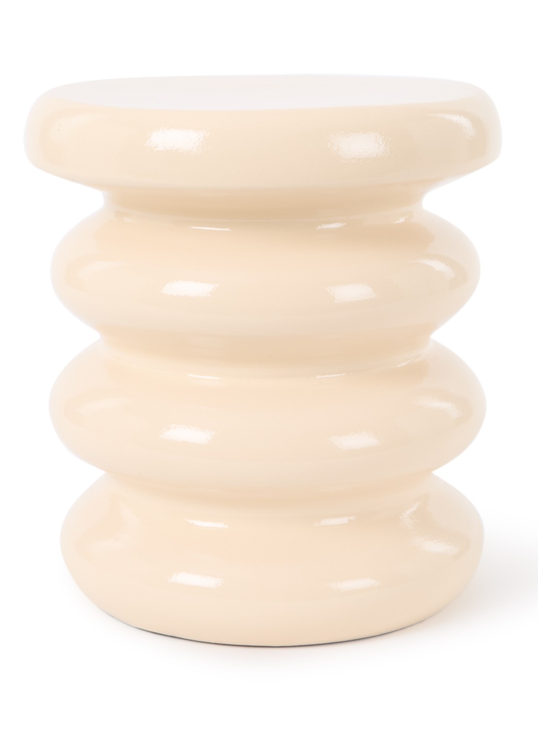 HKliving Allure bijzettafel 29 x 32 cm - voorkant creme