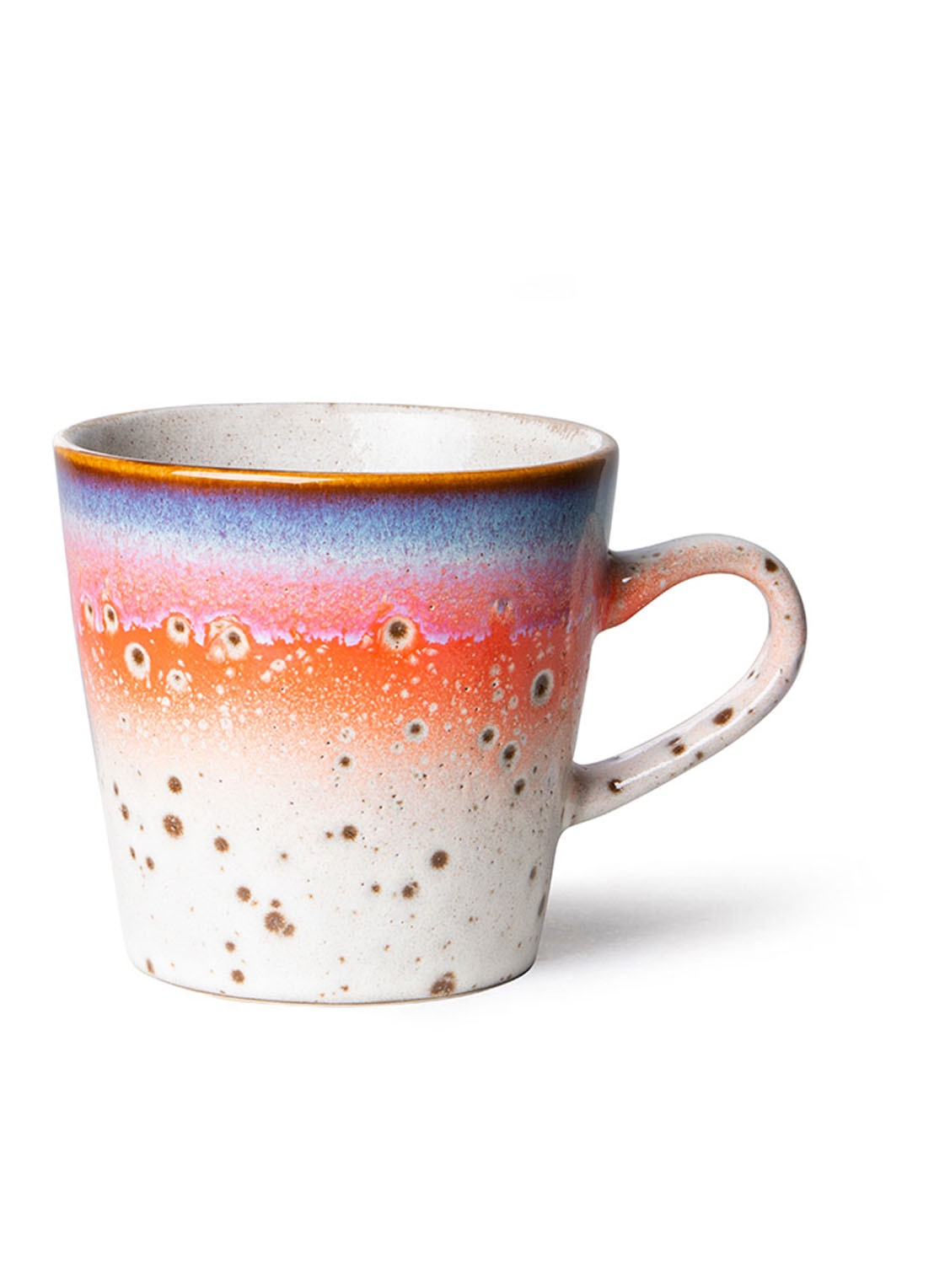 HKliving Asteroids koffiekopje 27 cl - voorkant oranjerood