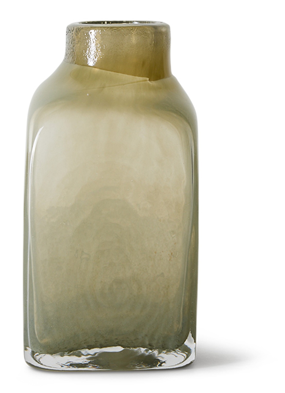 HKliving Atelier vaas 20 cm - voorkant groen