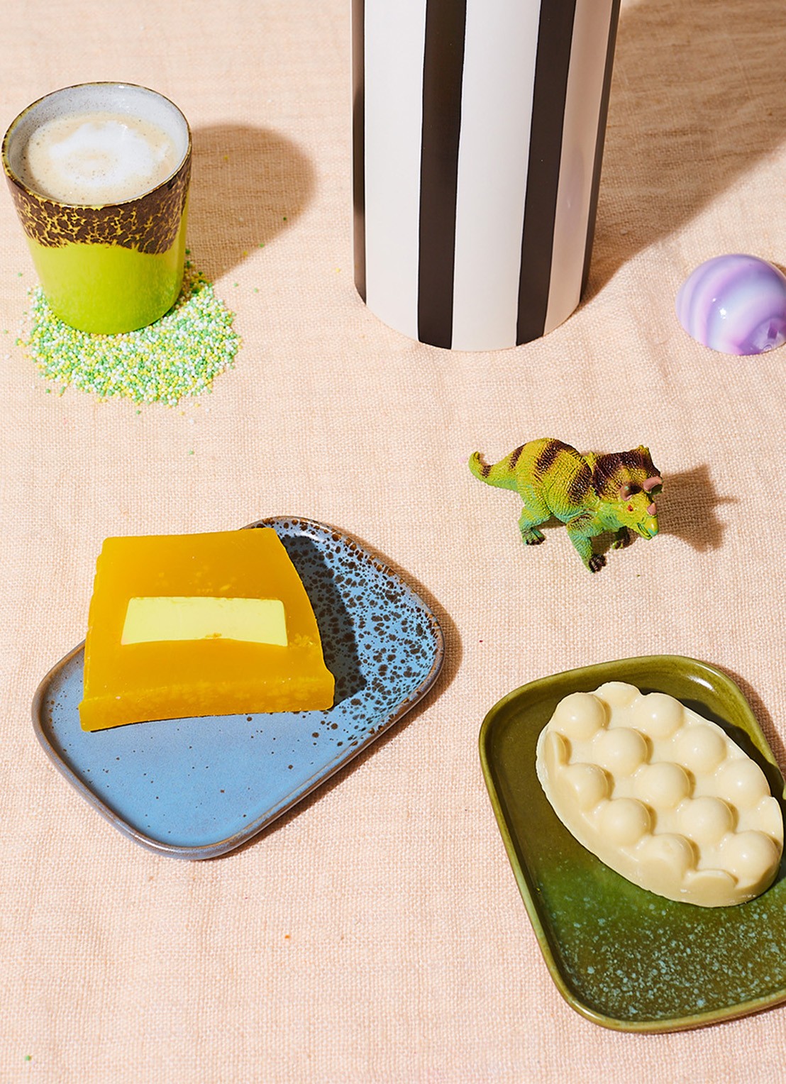 HKliving Atlas serveerschaal 14,5 cm set van 2 - detail multicolor