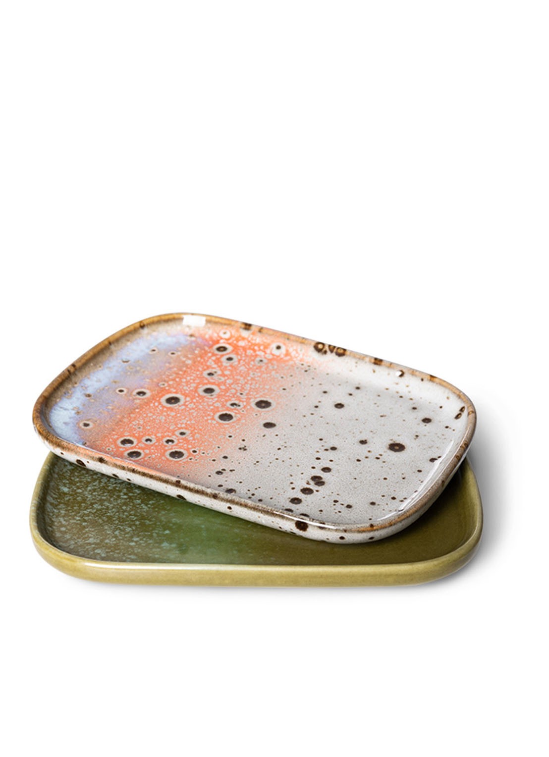HKliving Atlas serveerschaal 14,5 cm set van 2 - voorkant 5 multicolor