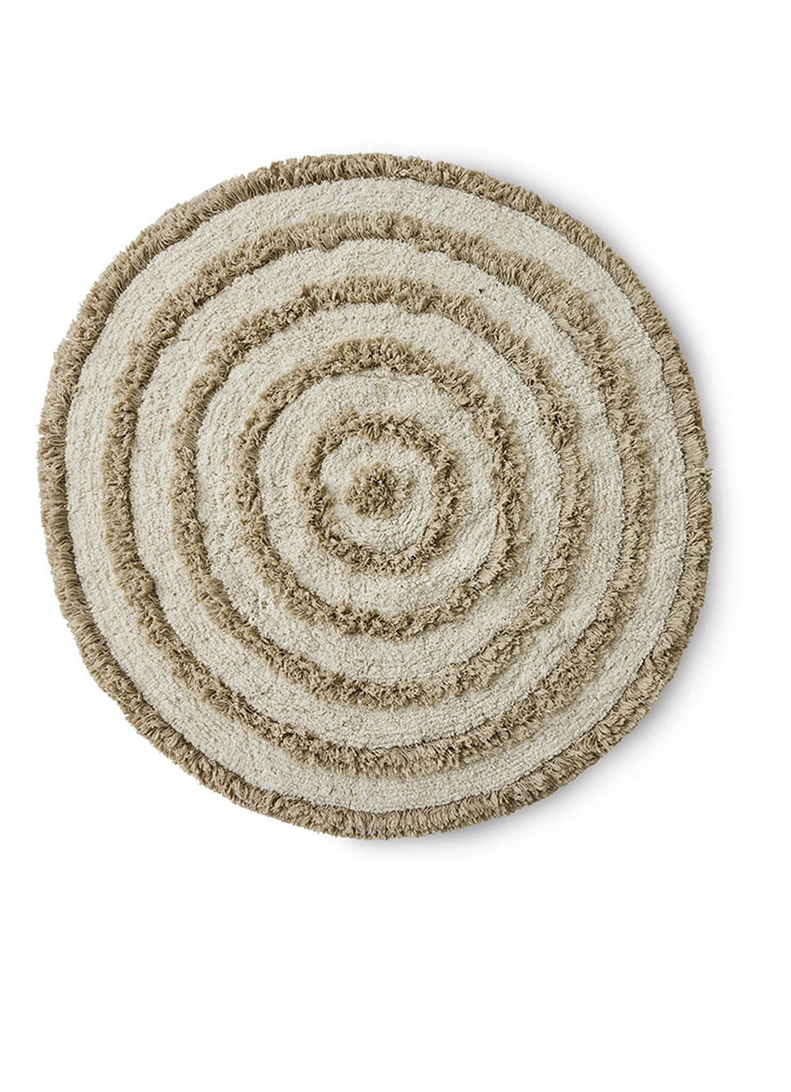 HKliving Badmat ø120 cm - voorkant 4 khaki