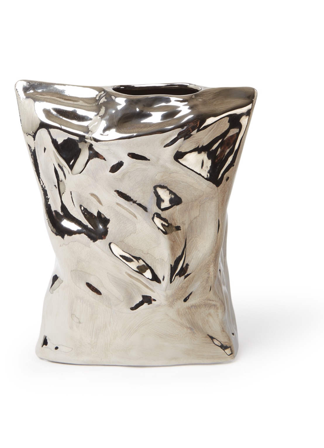 HKliving Bag Of Chips vaas 26 cm - voorkant metallic