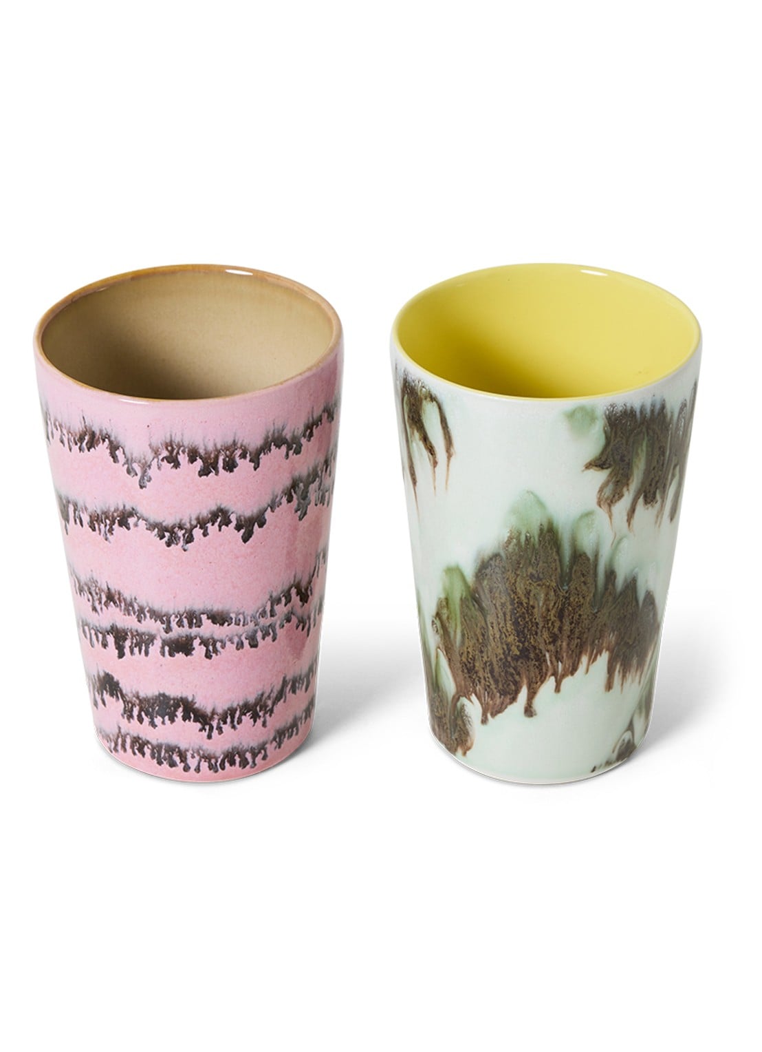 HKliving Baroque mok set van 2 - detail roze
