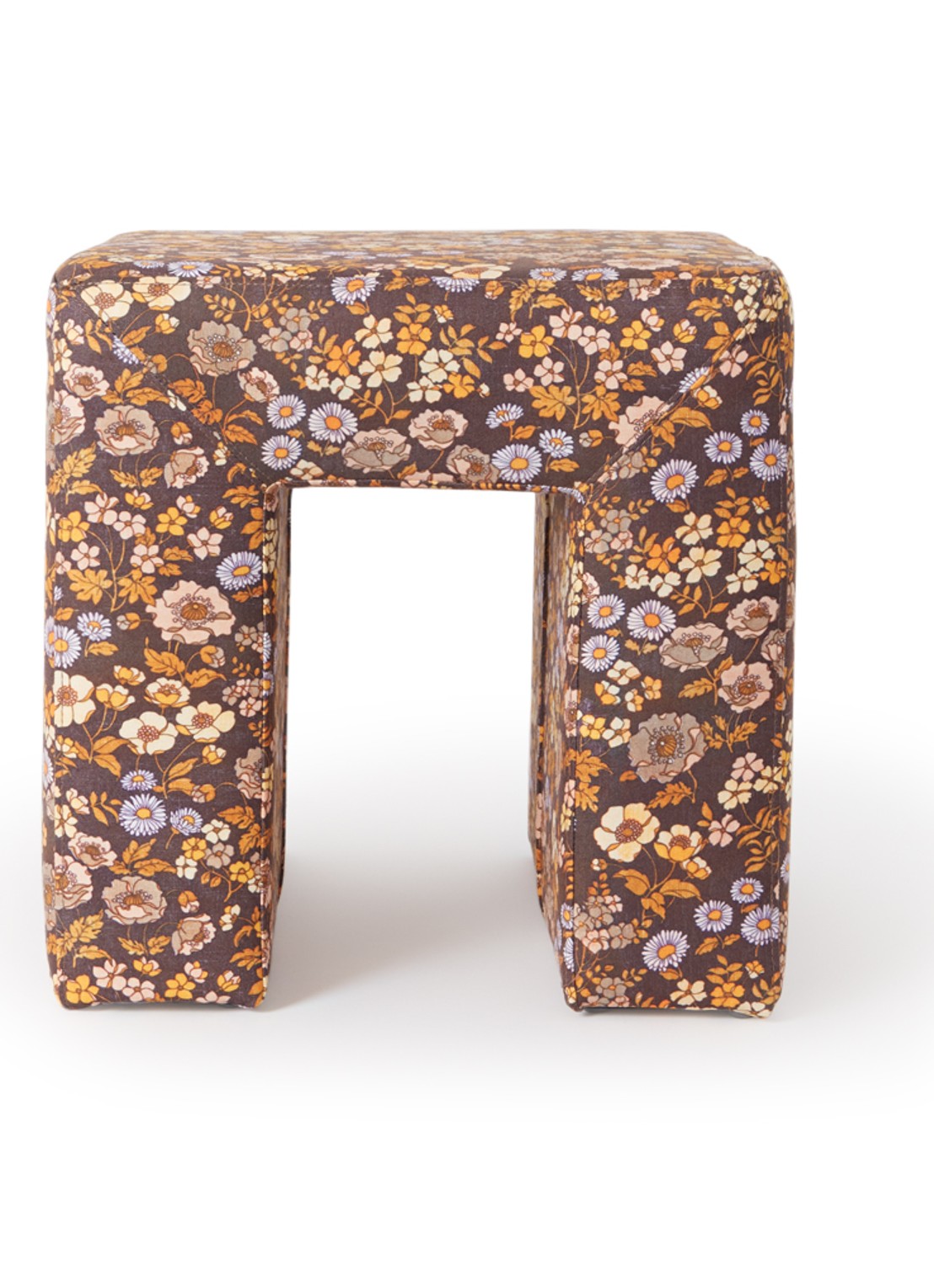 HKliving Bloom kruk 45 x 45 cm - voorkant multicolor