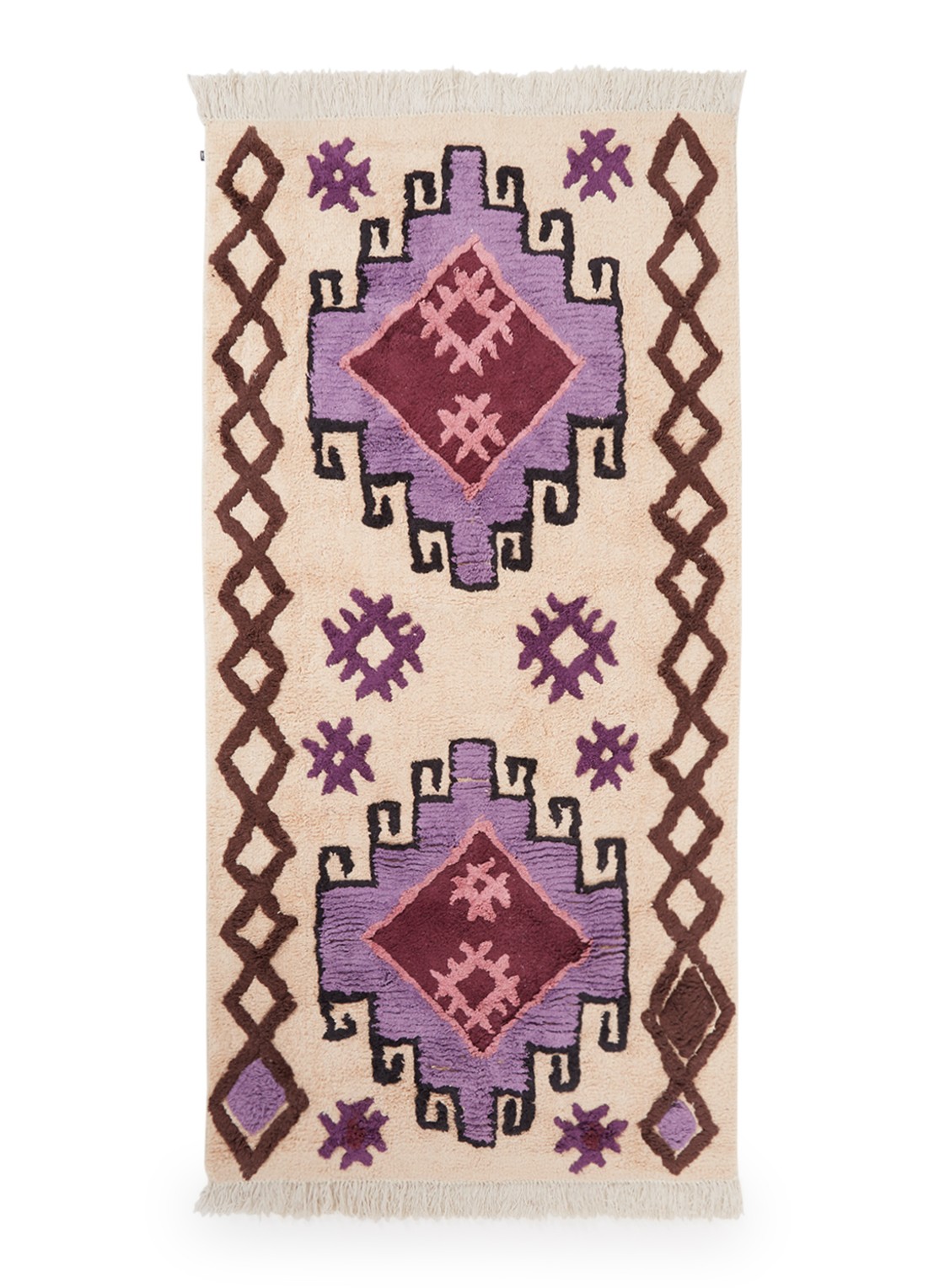 HKliving Bohemian badmat 90 x 175 cm  - voorkant multicolor