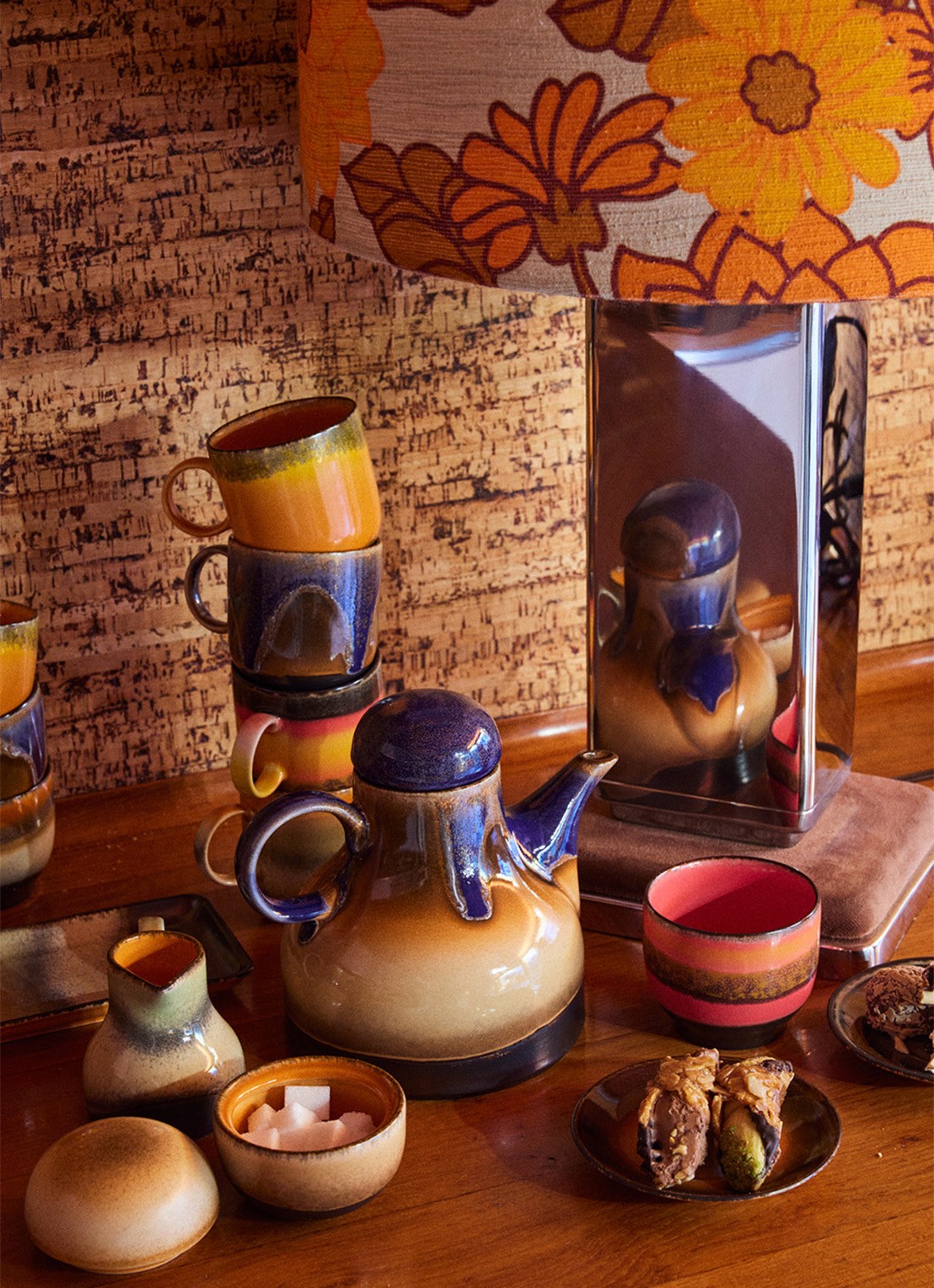HKliving Brazil koffiekopje 23 cl set van 4 - detail 3 multicolor