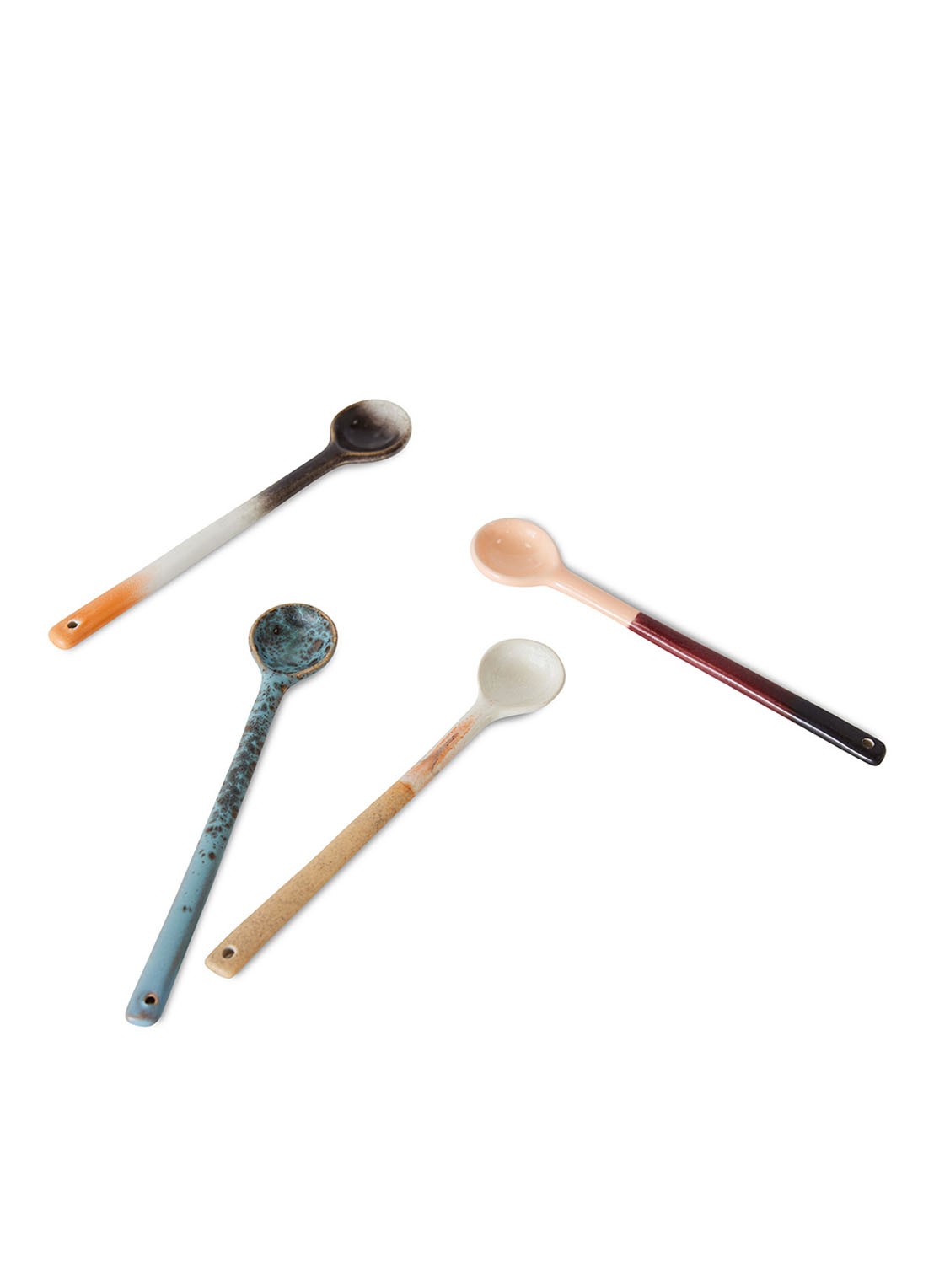 HKliving Breeze koffielepel set van 4 - detail 3 multicolor