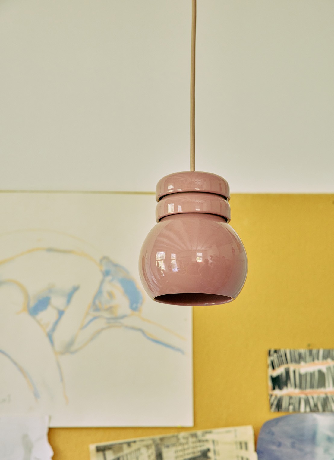 HKliving Bulb hanglamp 15,2 cm - detail 2 donkerrood