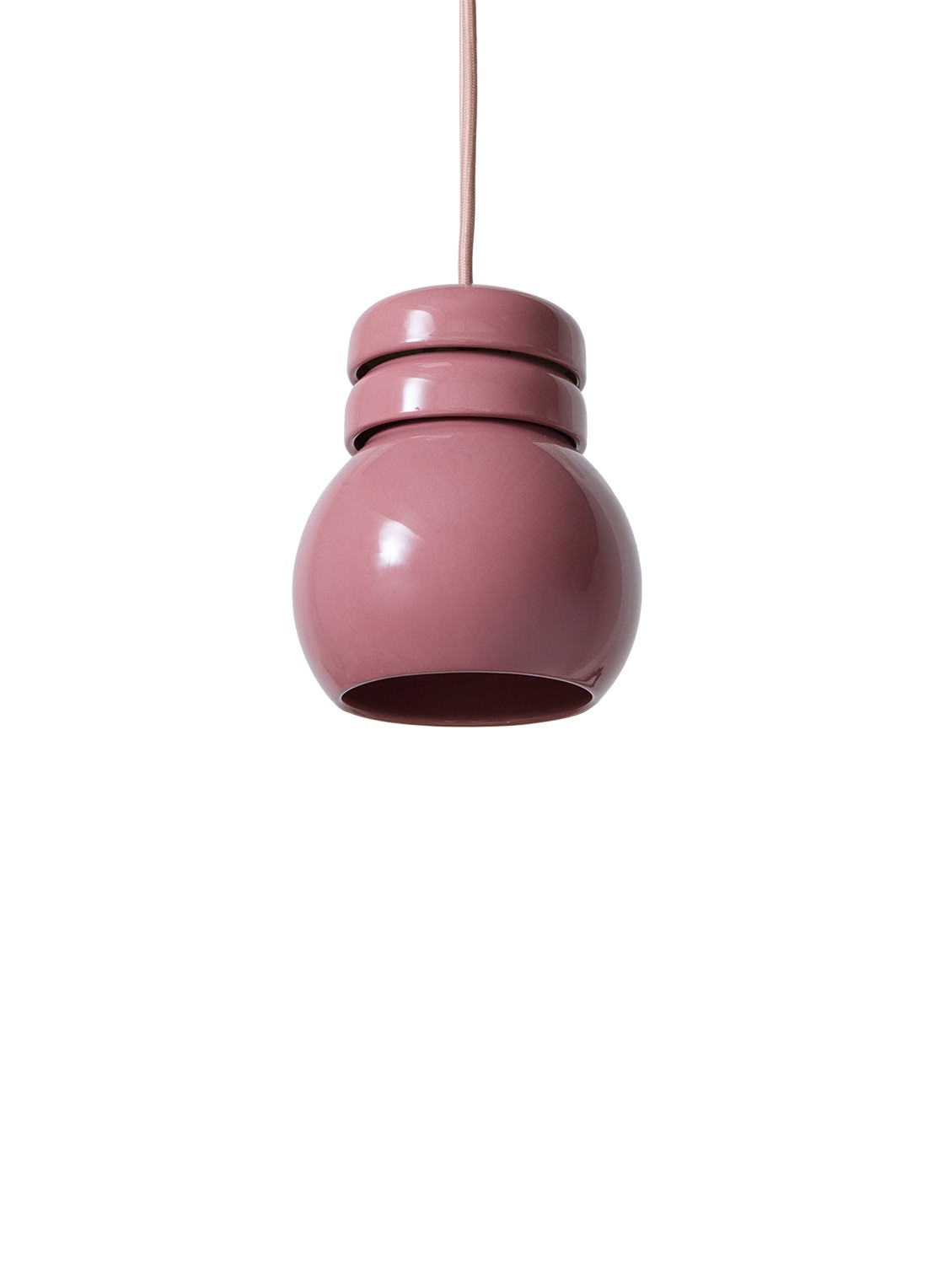HKliving Bulb hanglamp 15,2 cm - voorkant 4 donkerrood