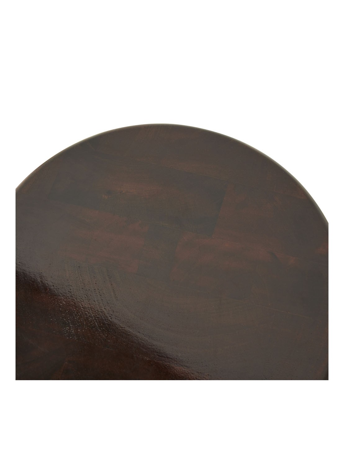 HKliving Burgundy kruk 33 cm - detail donkerbruin