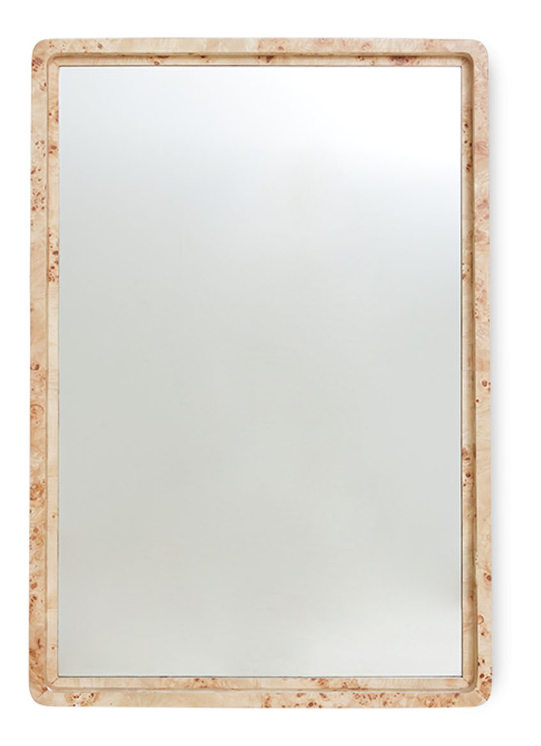 HKliving Burl wandspiegel 96 x 66 cm - voorkant beige