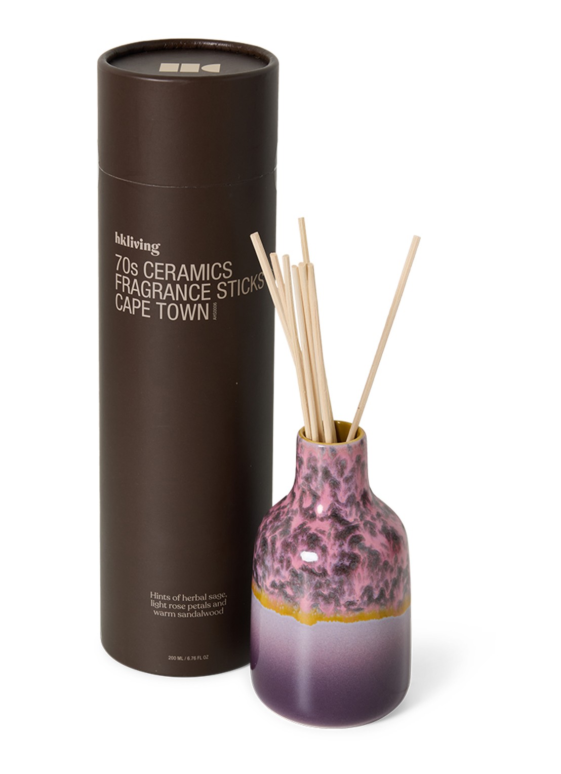 HKliving Cape Town geurstokjes 200 ml - achterkant roze