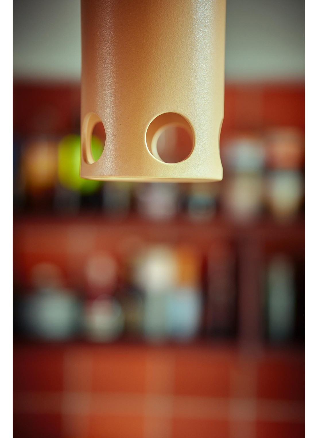 HKliving Ceramic hanglamp 29,5 cm - voorkant 5 bruin