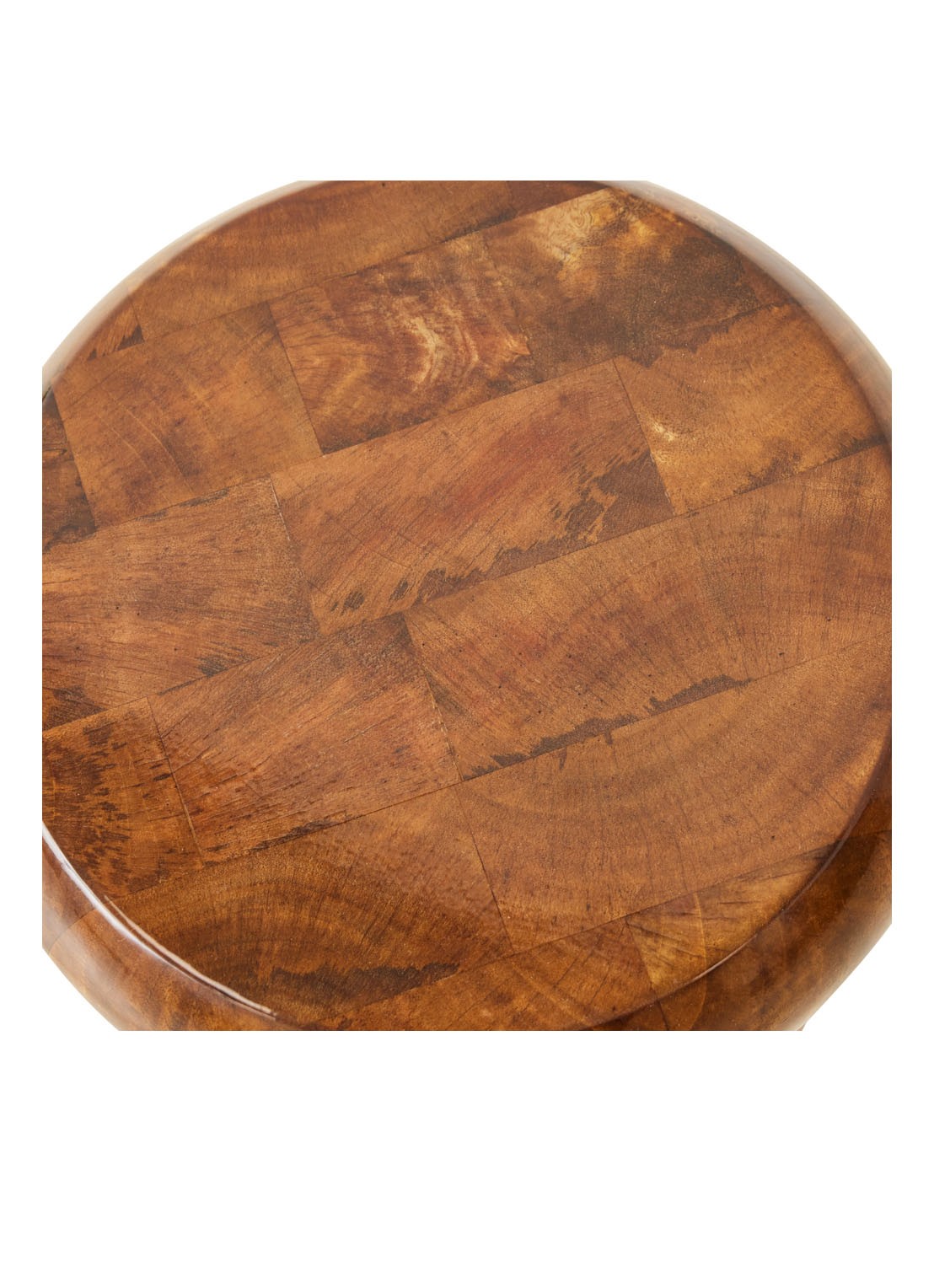HKliving Chestnut kruk 33,8 cm - detail kastanjebruin