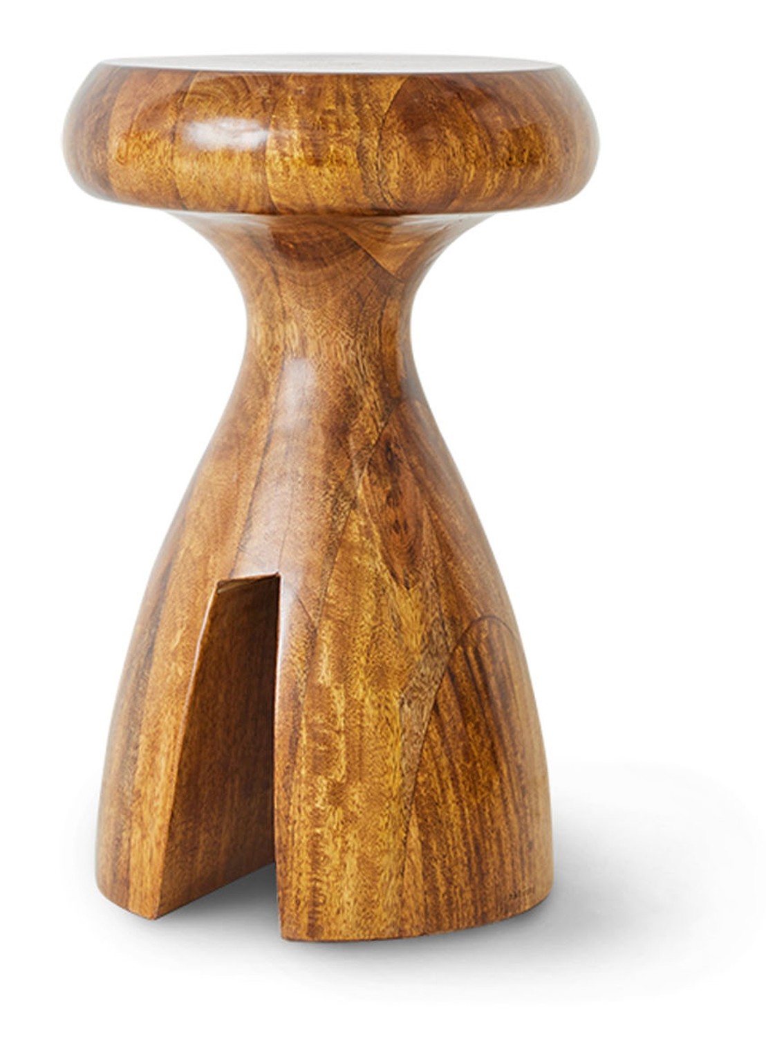 HKliving Chestnut kruk 33,8 cm - voorkant 4 kastanjebruin