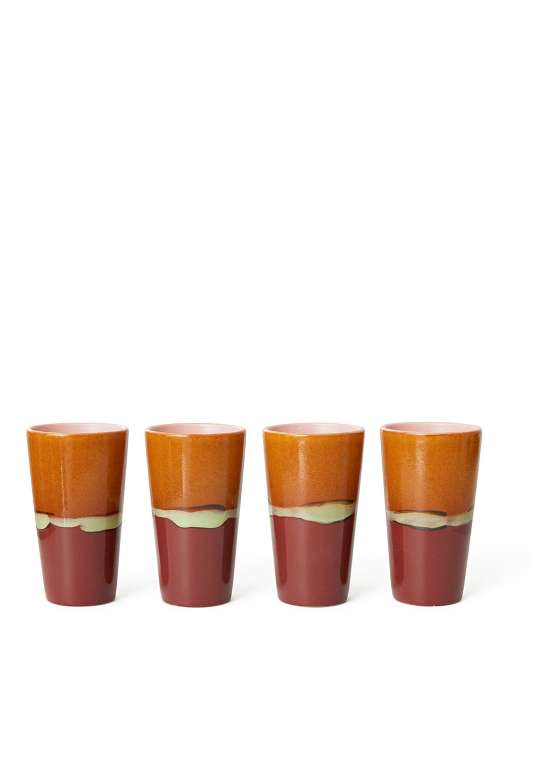 HKliving Clay koffiekopje 30 cl - voorkant 4 multicolor