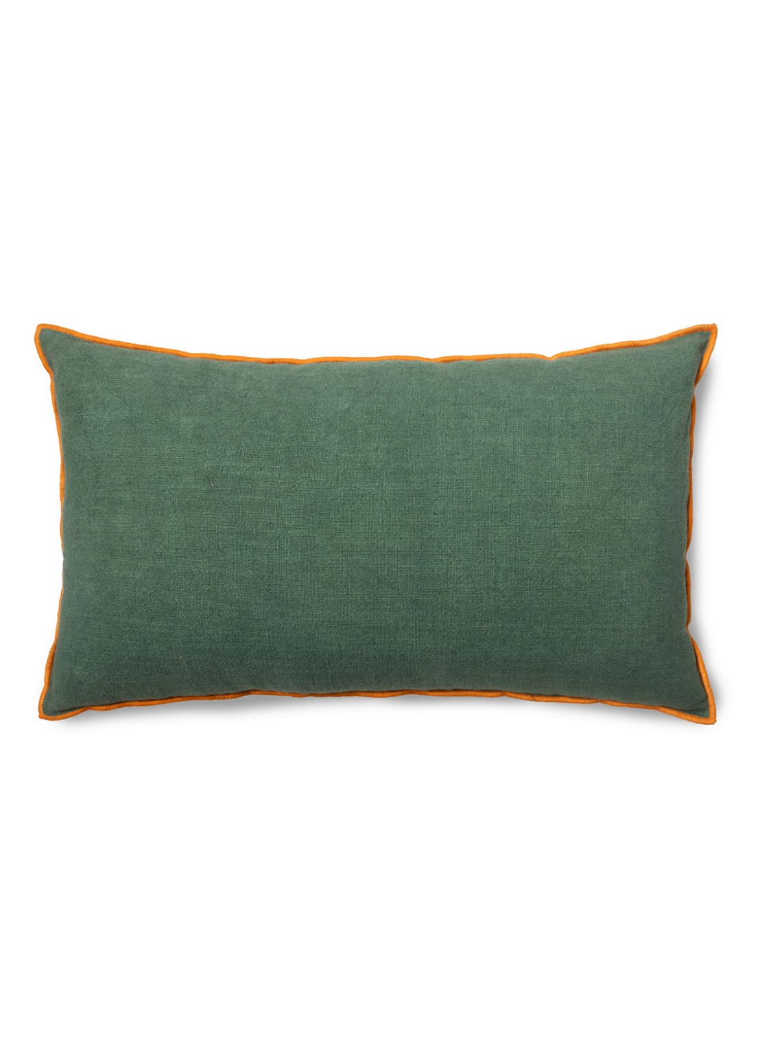 HKliving Country House sierkussen 60 x 35 cm - voorkant donkergroen
