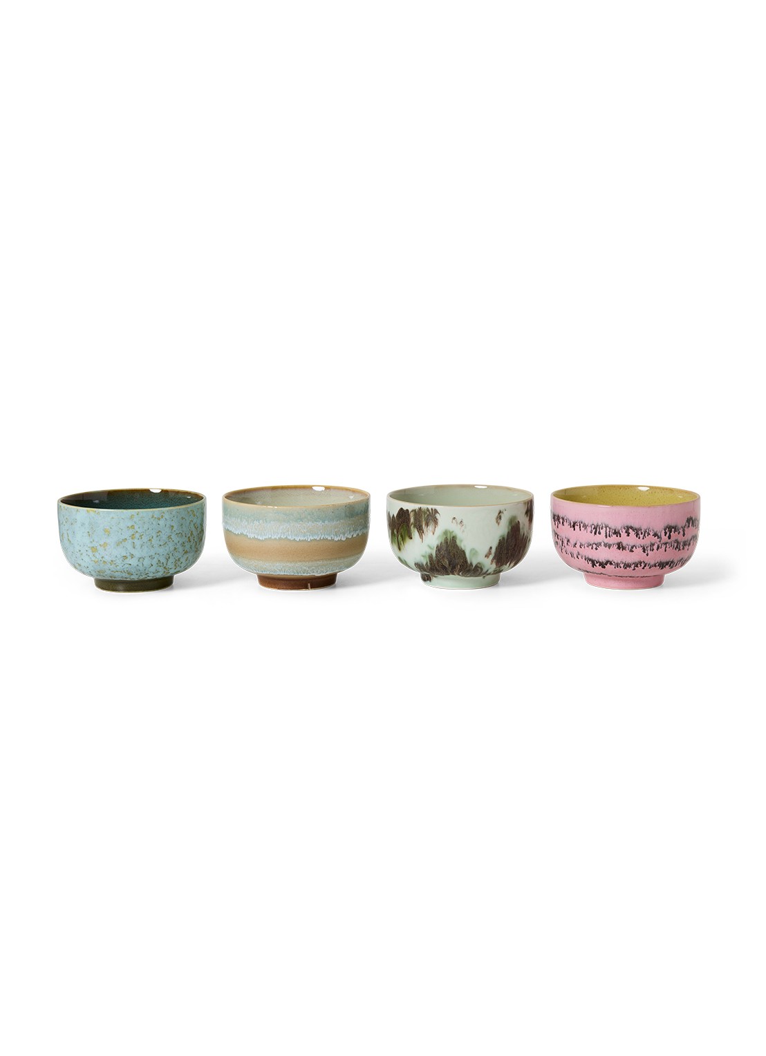 HKliving Dada noodle kom 13,5 cm set van 4 - detail 3 groen