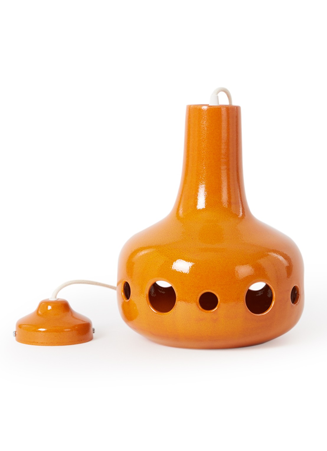HKliving Dangle hanglamp 31,5 x ø24 cm - voorkant oranje