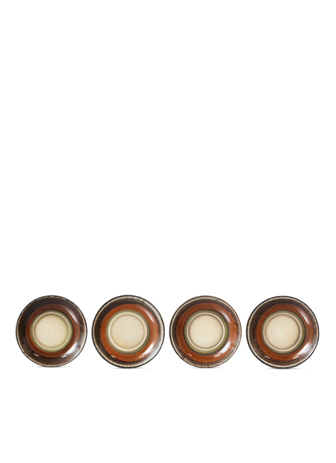 HKliving Dark Roast schotel 11,5 cm - detail oranje
