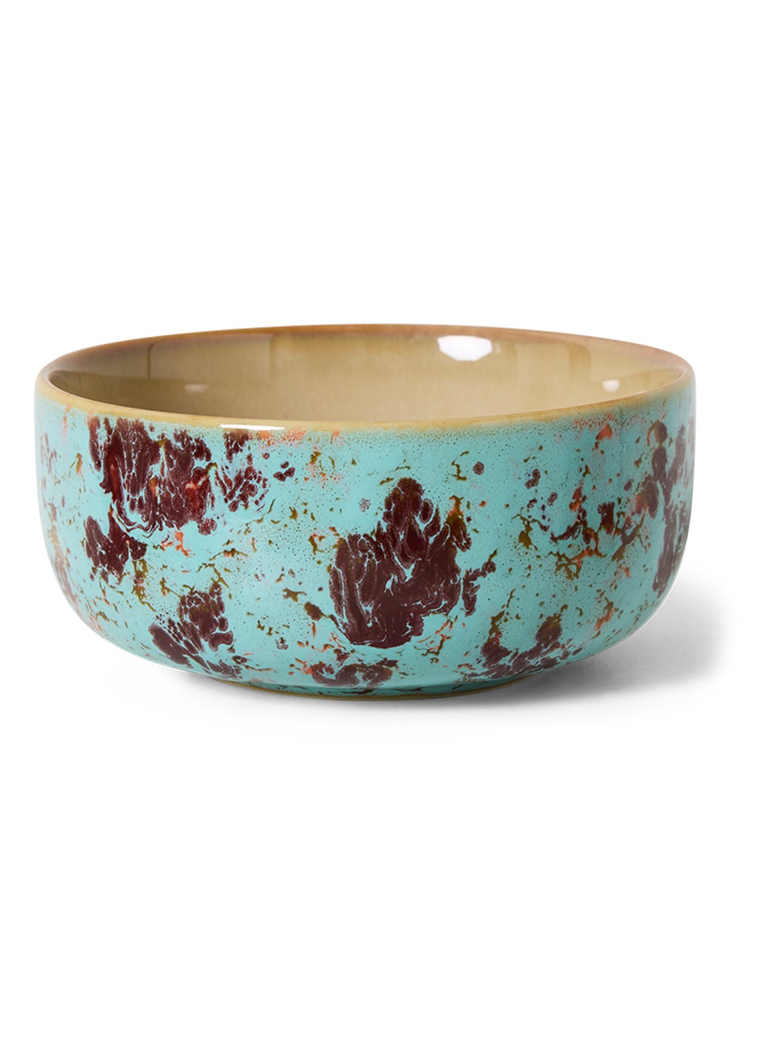 HKliving Dessert kom 12,5 cm - voorkant turquoise