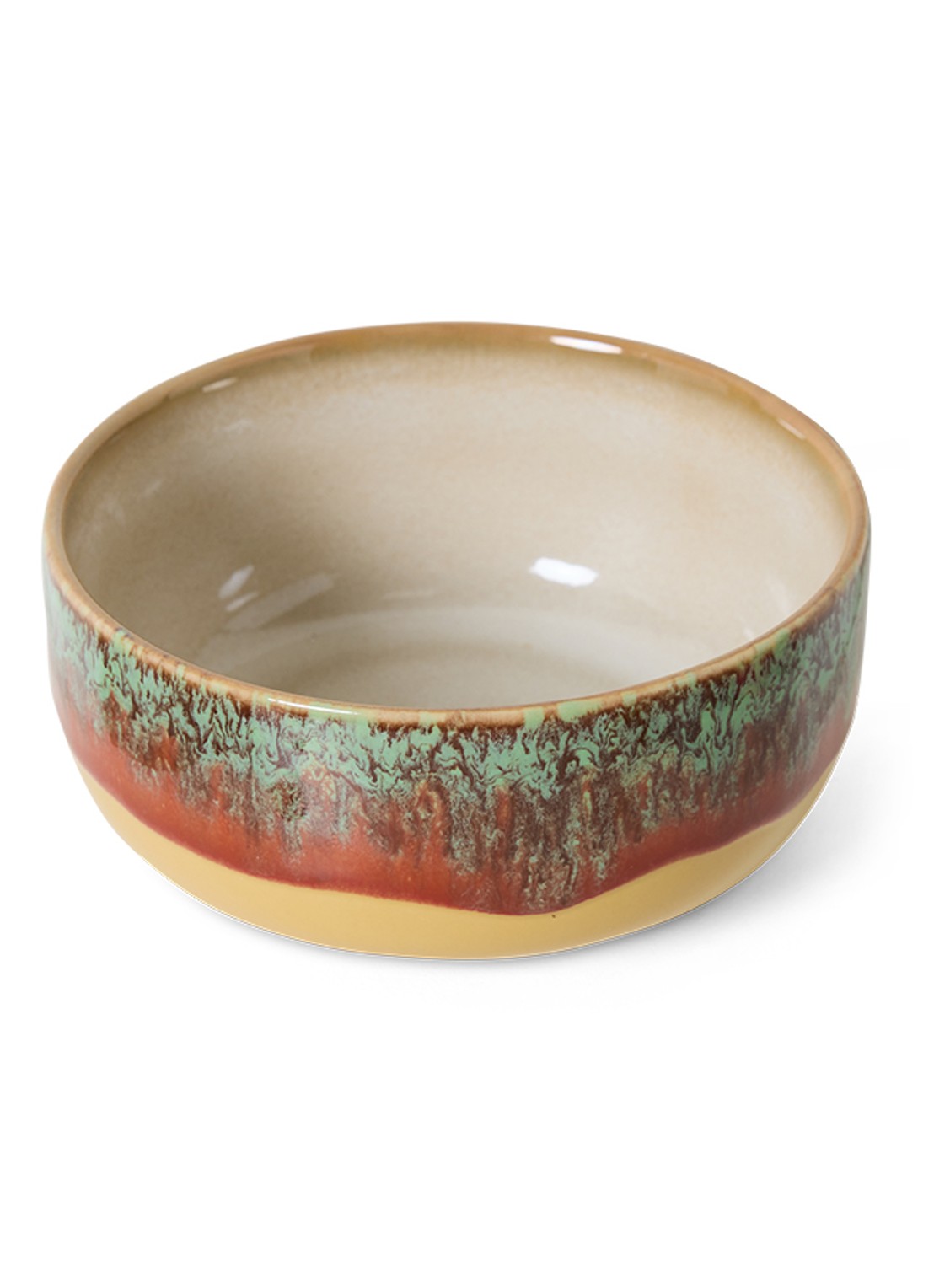 HKliving Dessert kom 12,5 cm - voorkant 4 oranjebruin