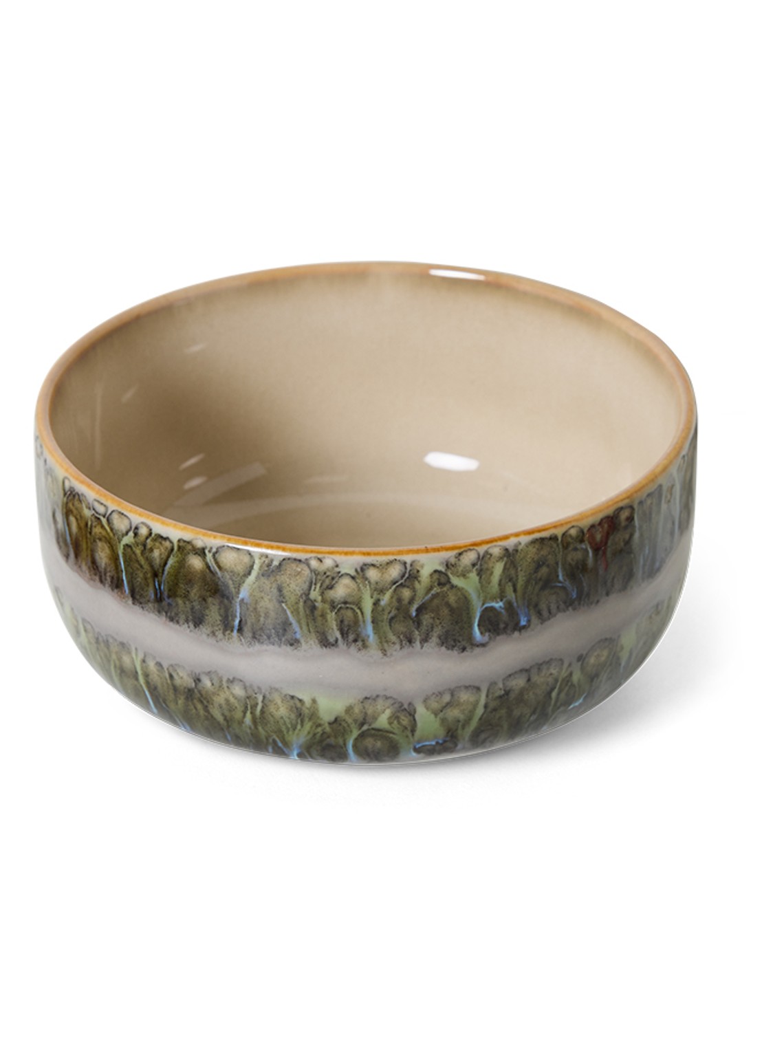 HKliving Dessert kom 12,5 cm - voorkant 4 mosgroen