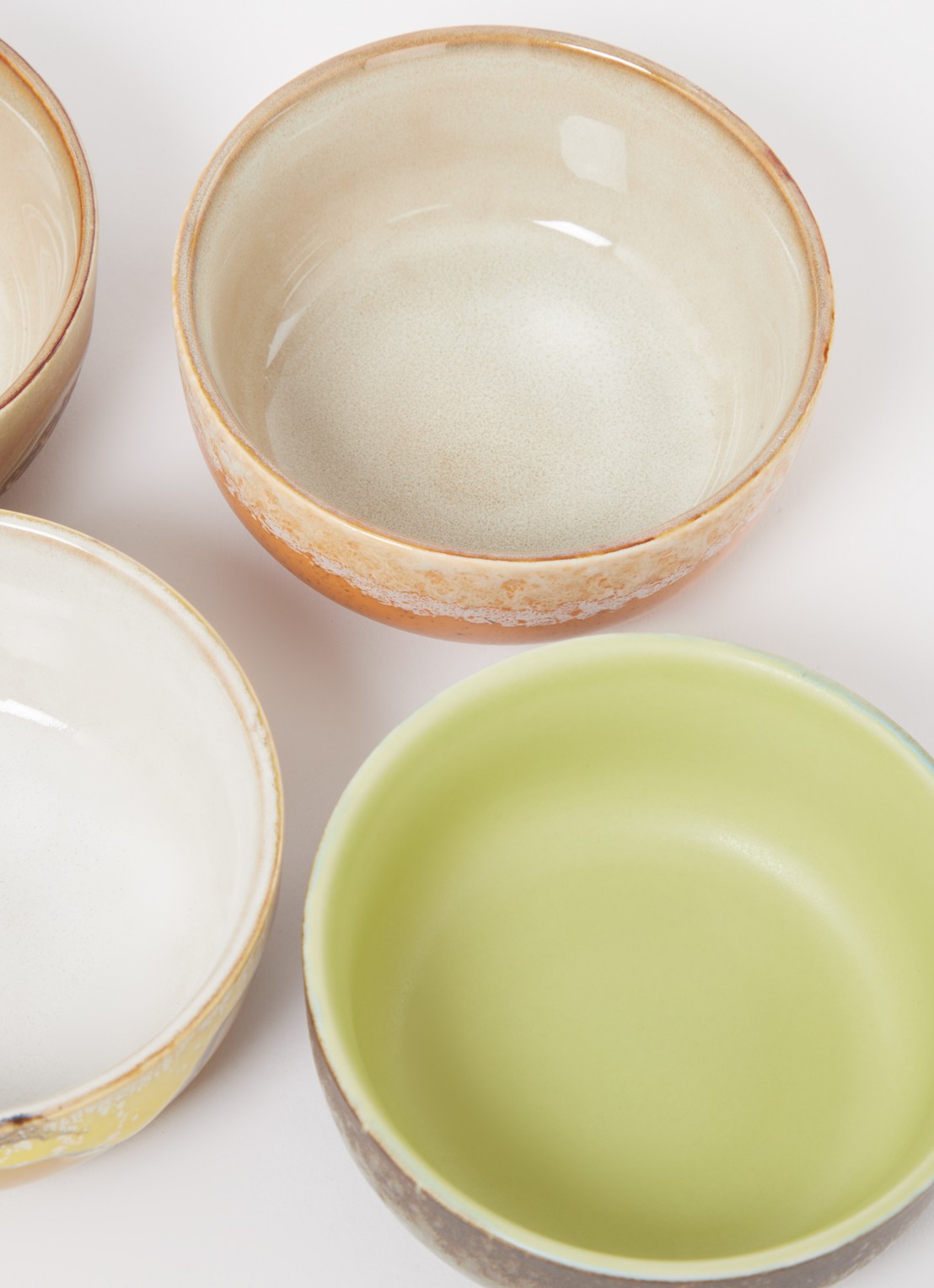 HKliving Drift Tapas kom 11 cm set van 4 - voorkant 2 multicolor