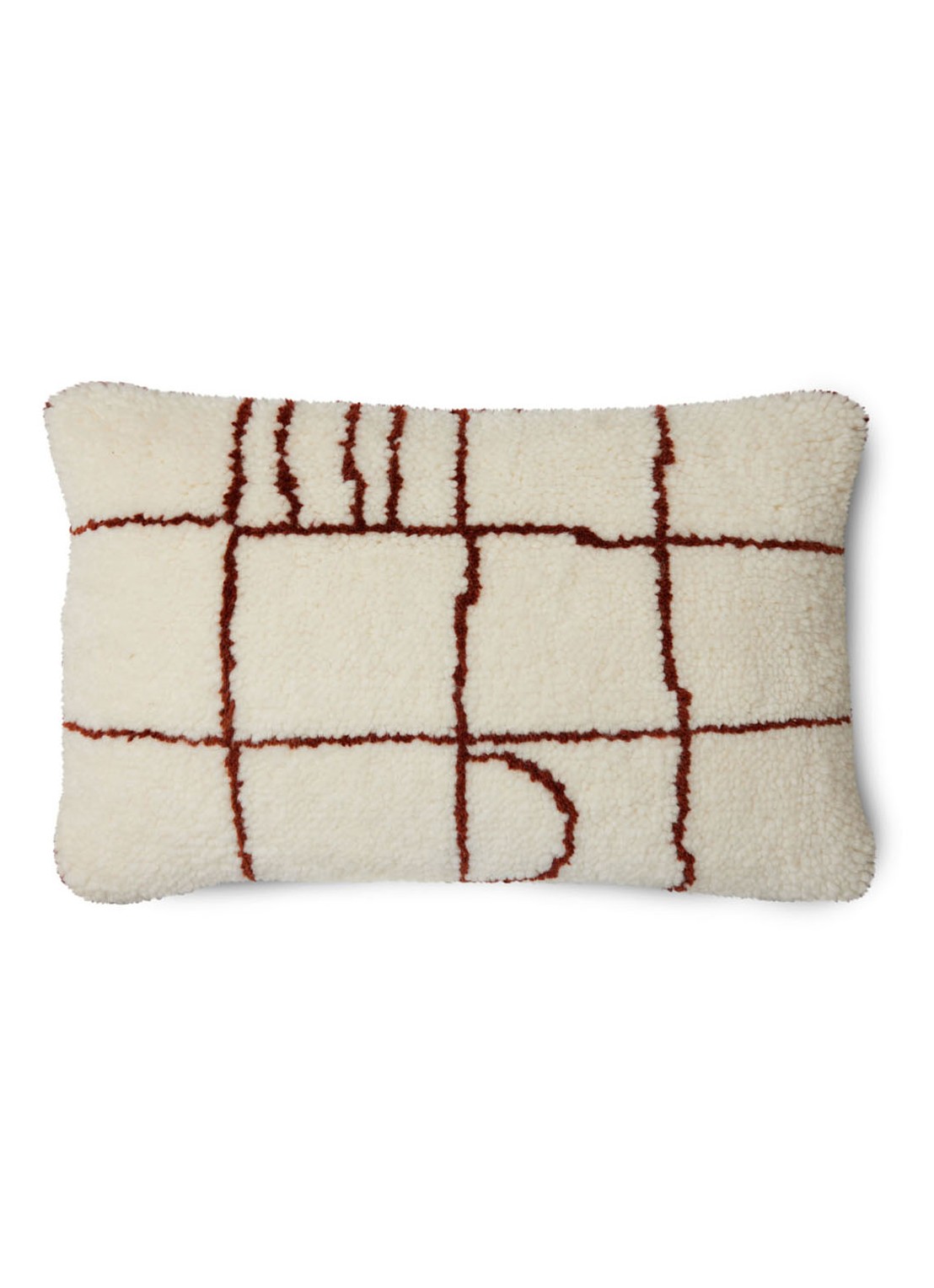 HKliving Easy sierkussen 60 x 40 cm - voorkant bordeauxrood