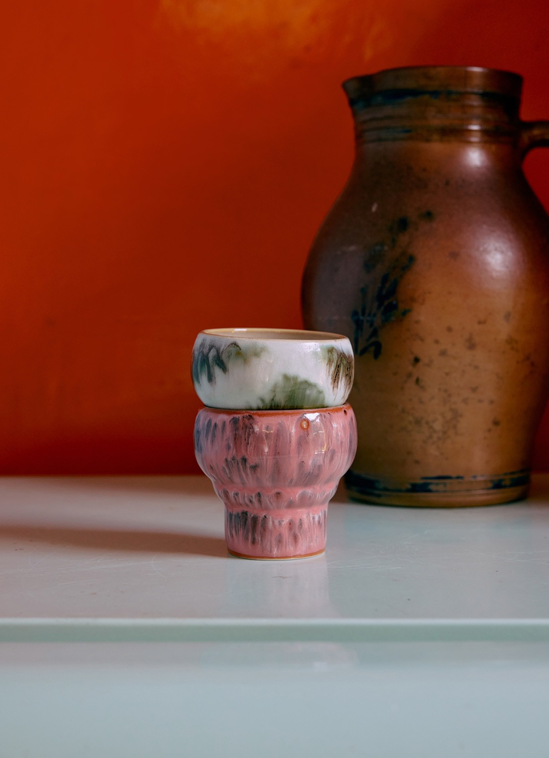 HKliving Expression lungo mok set van 2 - voorkant 3 roze