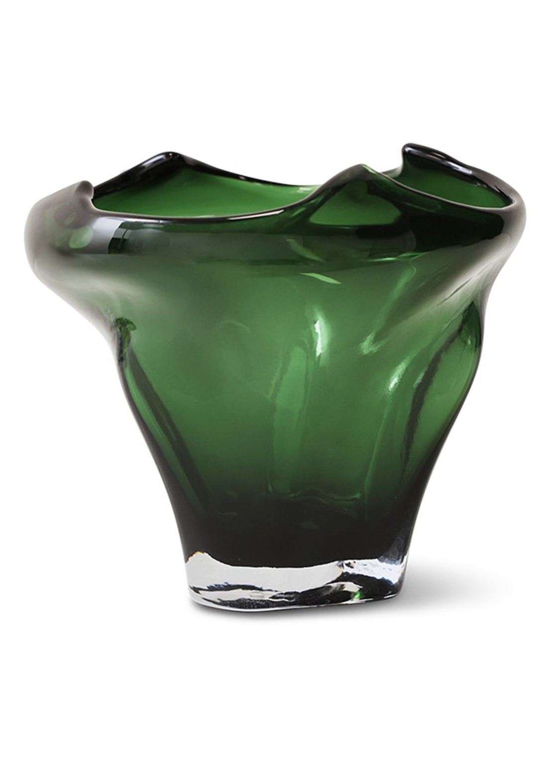 HKliving Folded vaas - voorkant 3 groen