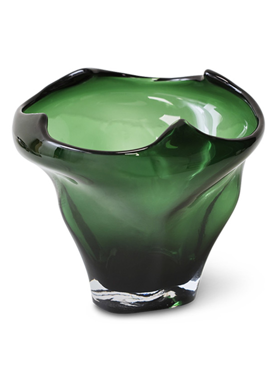 HKliving Folded vaas - voorkant 4 groen