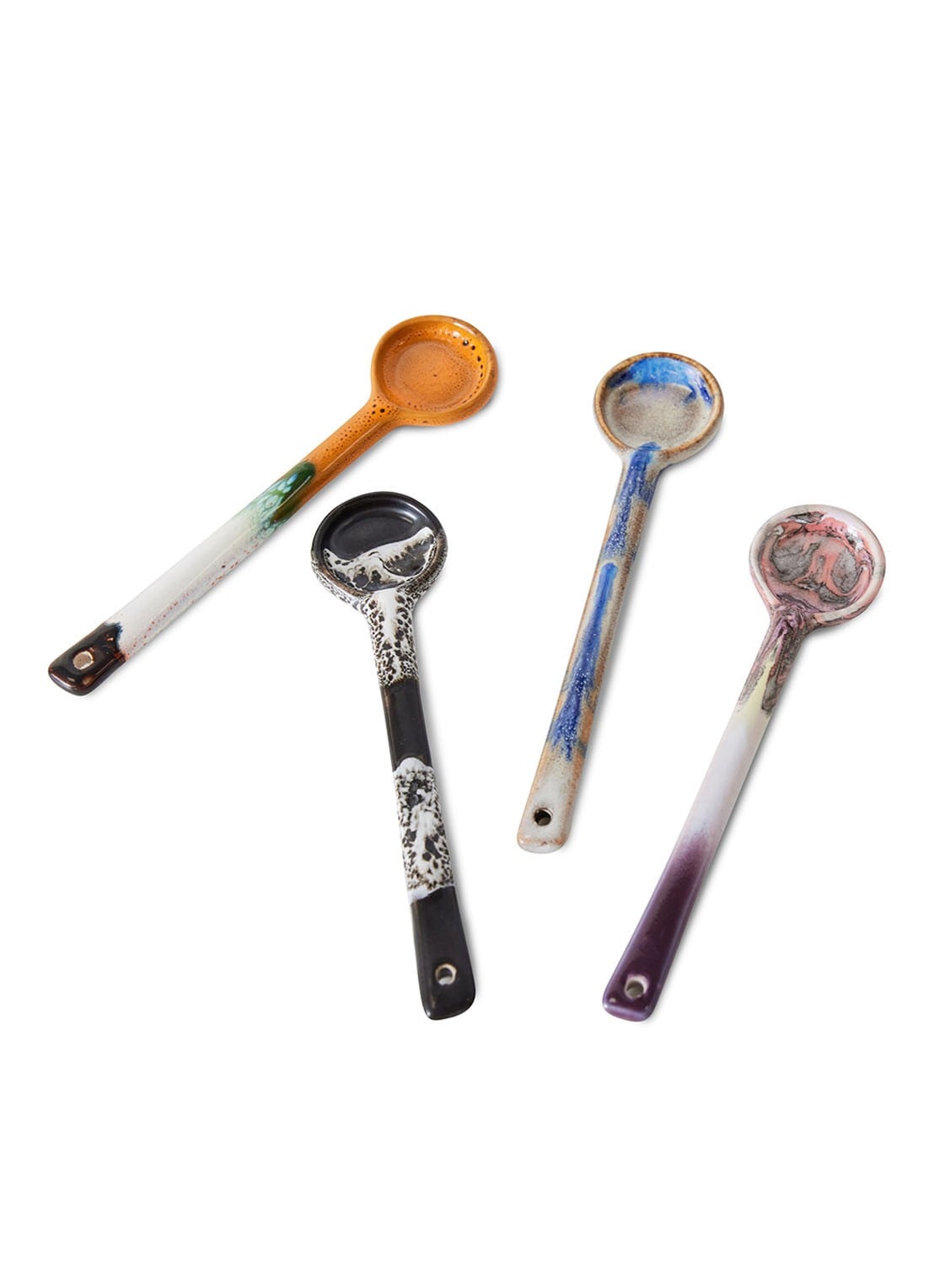 HKliving Force koffielepel set van 4 - detail multicolor