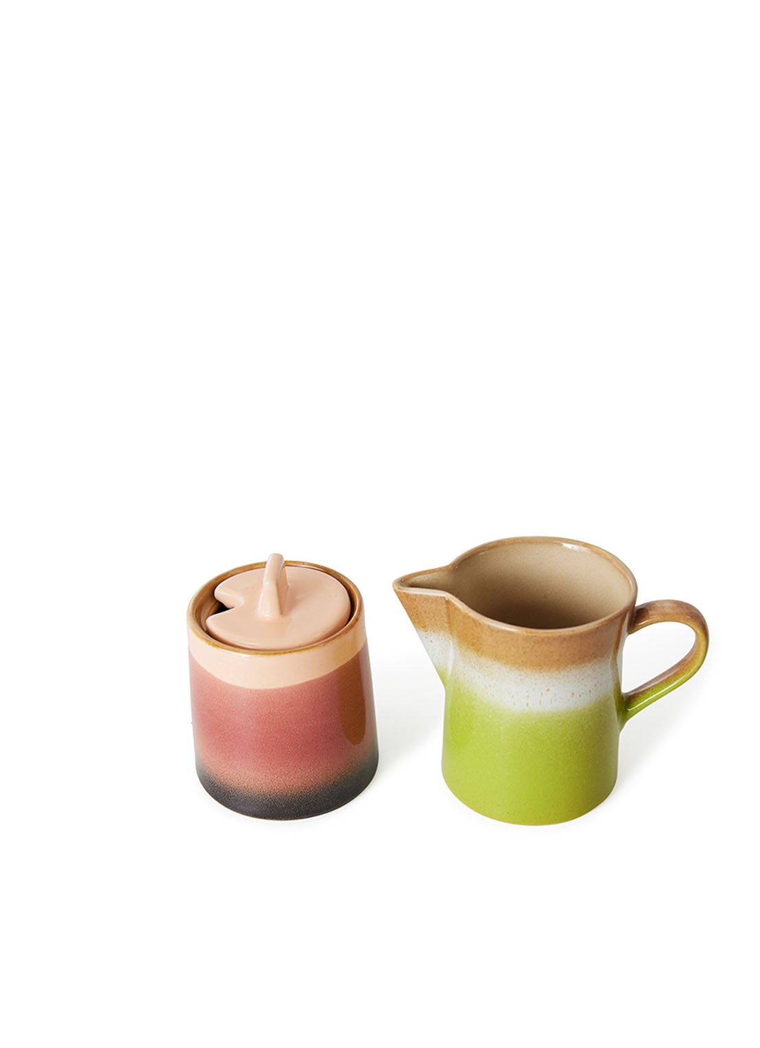 HKliving Foreland suikerpot en melkkan  2-delig - voorkant 5 multicolor