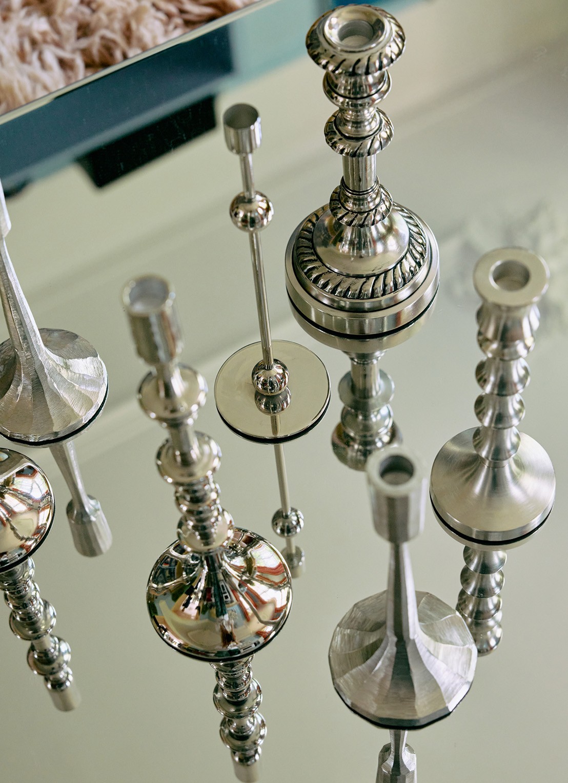 HKliving Forged kandelaar - voorkant 2 zilver