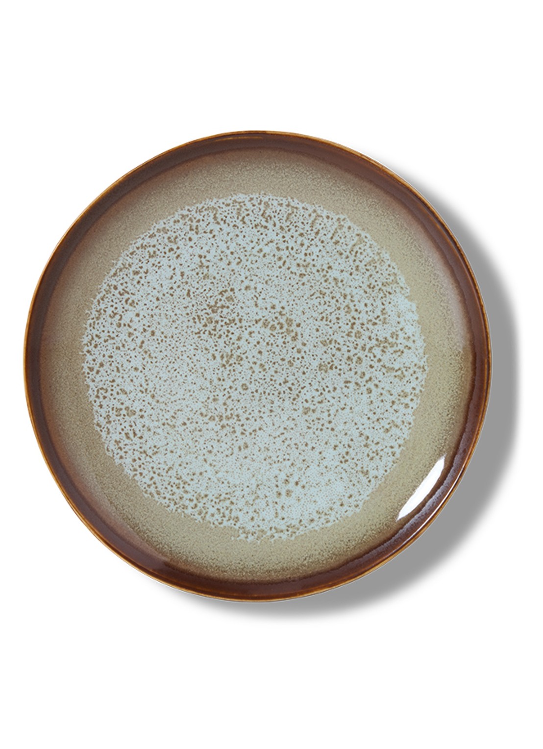HKliving Gebaksbordje 17,5 cm set van 2 - achterkant 2 blauw