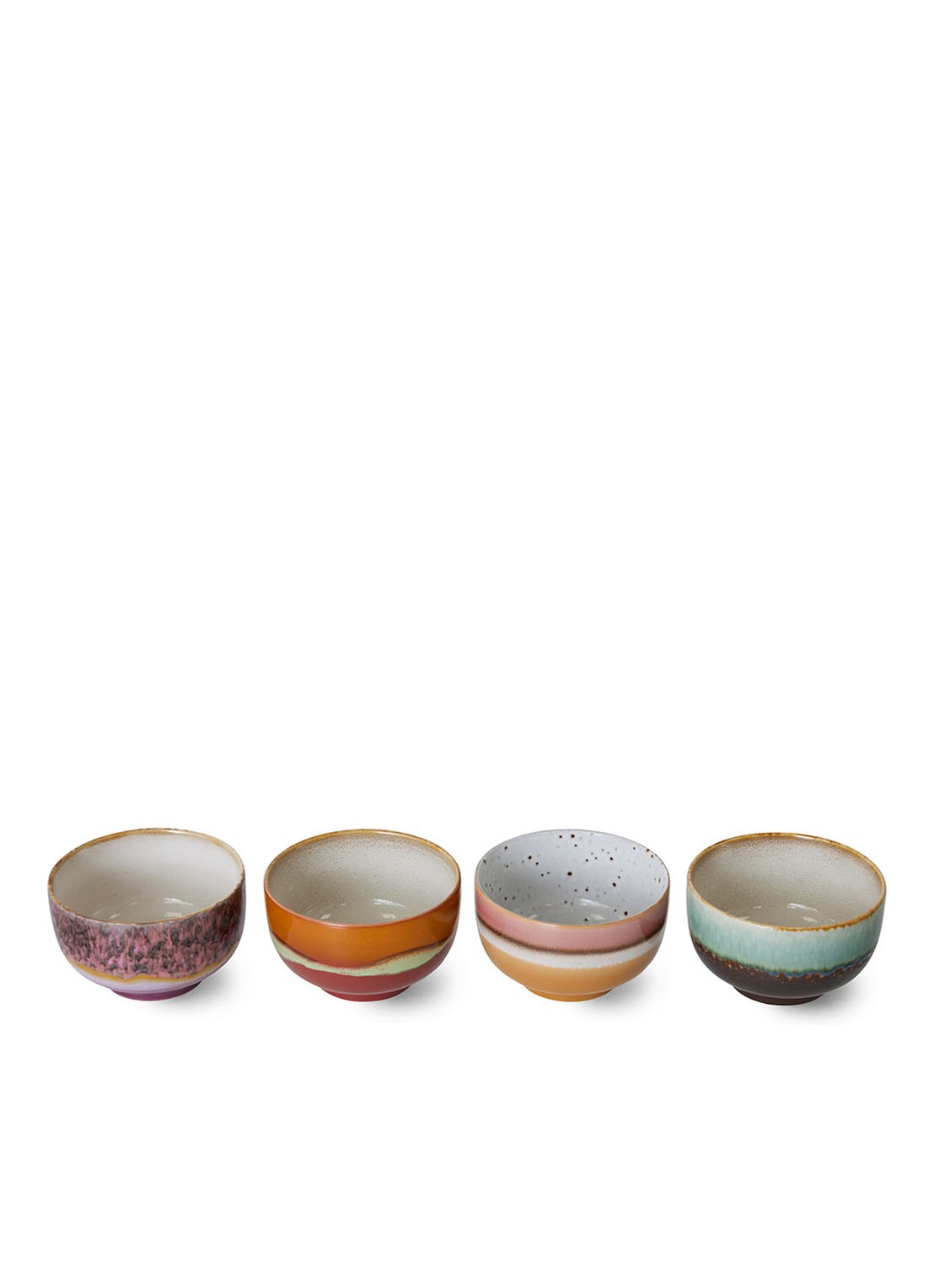 HKliving Geyser kom 13,5 cm set van 4 - detail 4 multicolor
