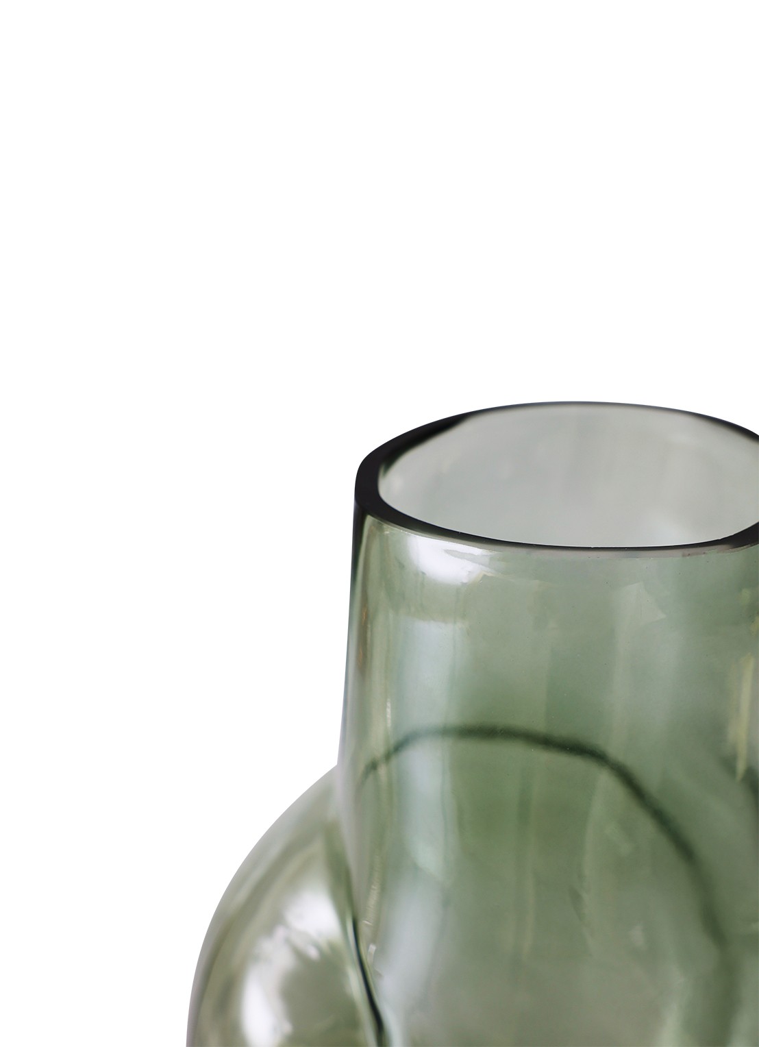 HKliving Gleam High vaas 32 cm - detail 4 olijfgroen