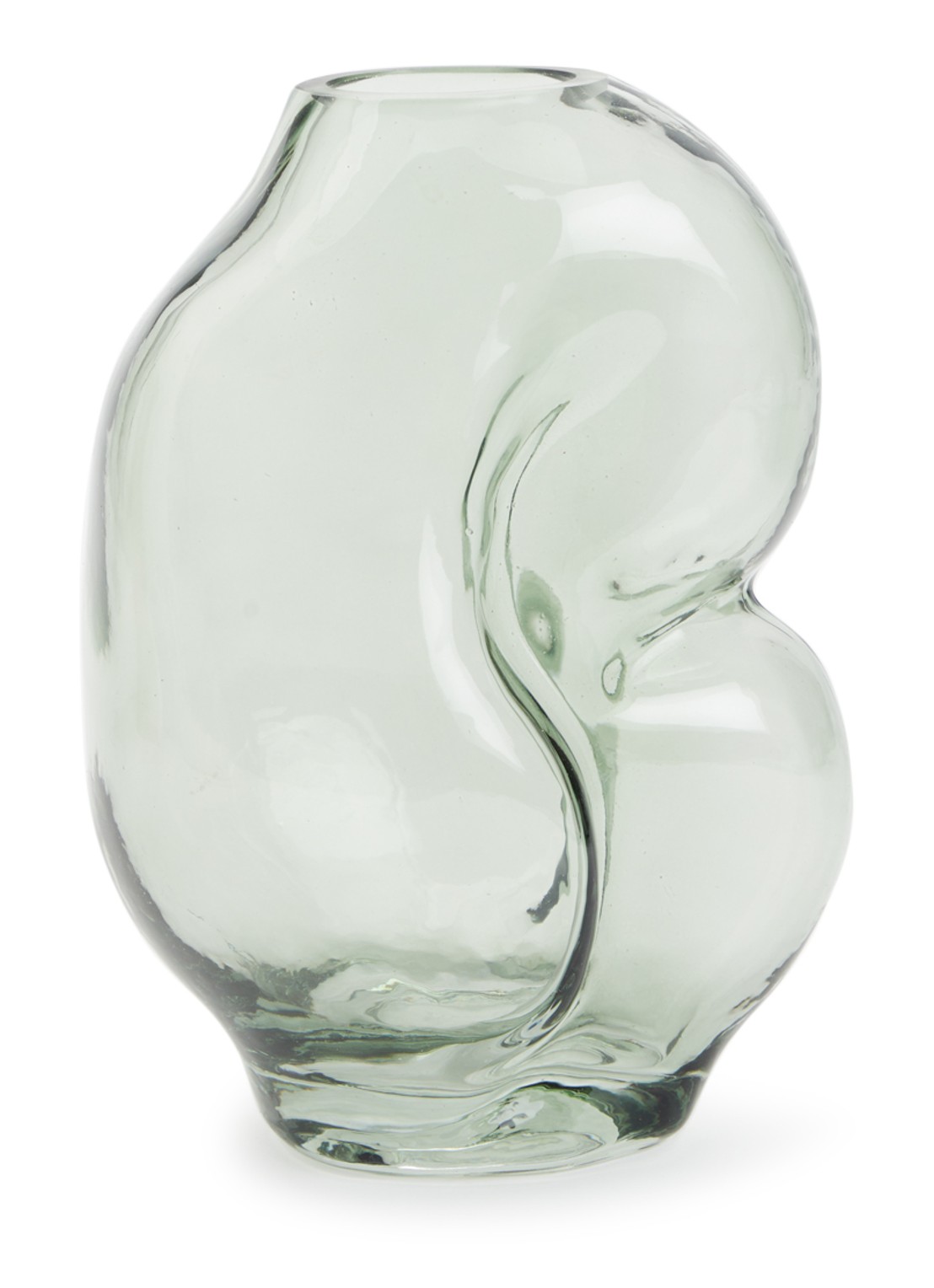 HKliving Gleam Small vaas 18 cm - voorkant olijfgroen