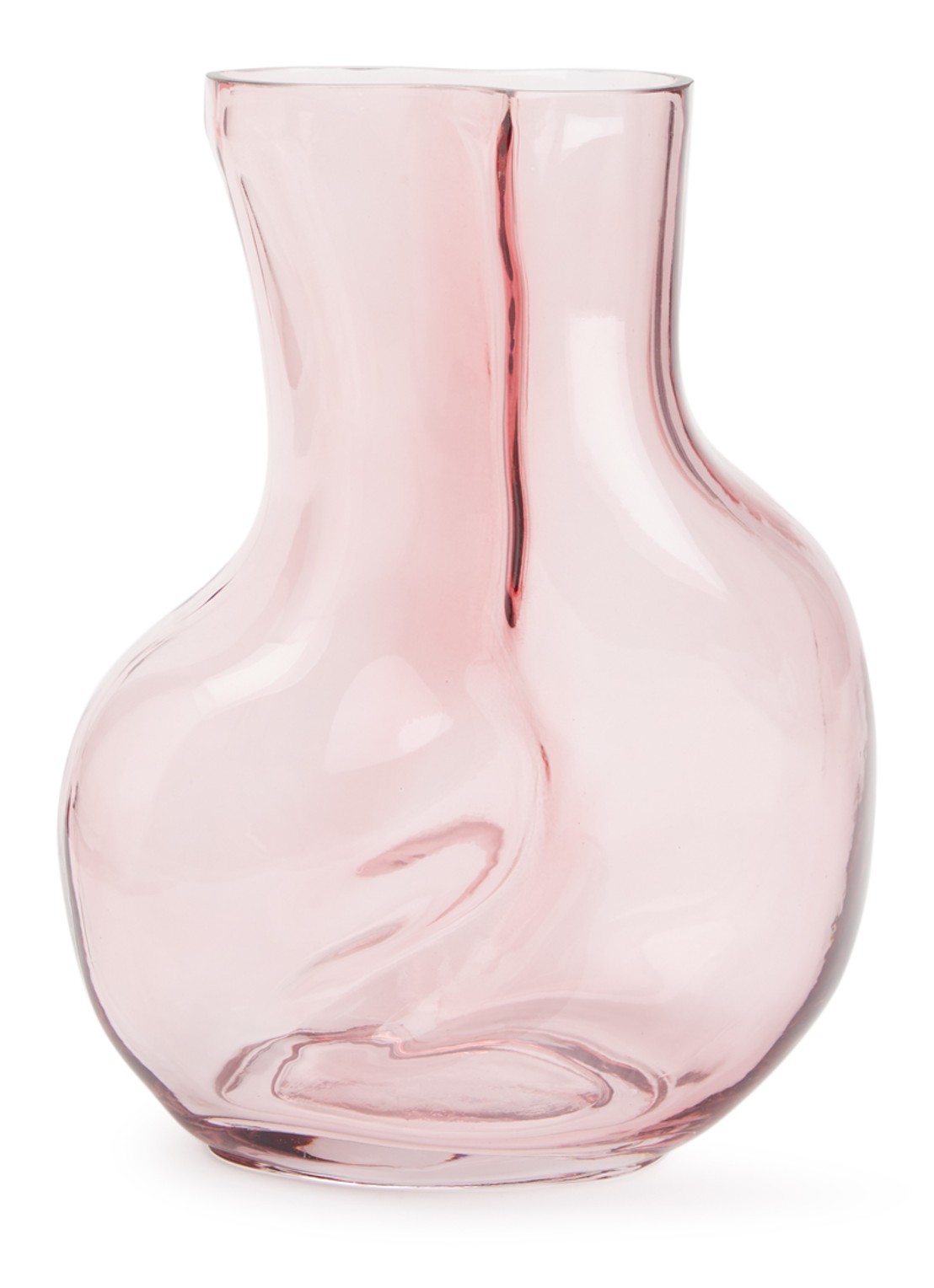 HKliving Gleam vaas 22 cm - voorkant roze