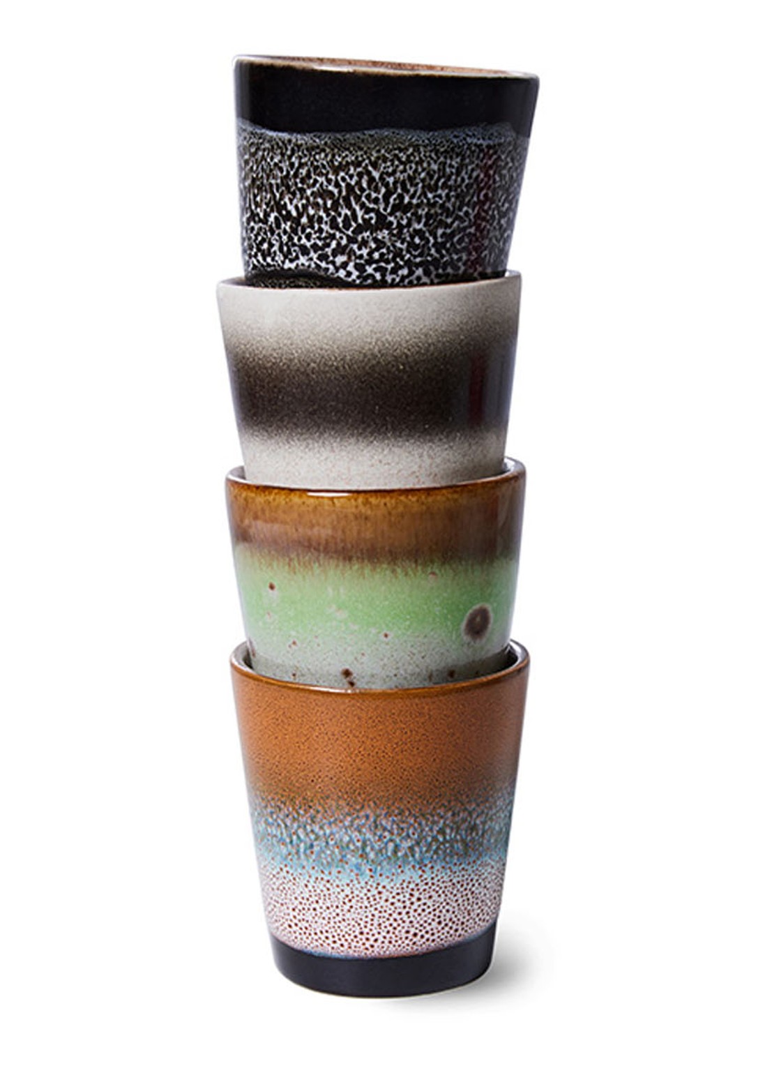 HKliving Good Vibes espressokopje 8 cl set van 4 - detail 4 multicolor