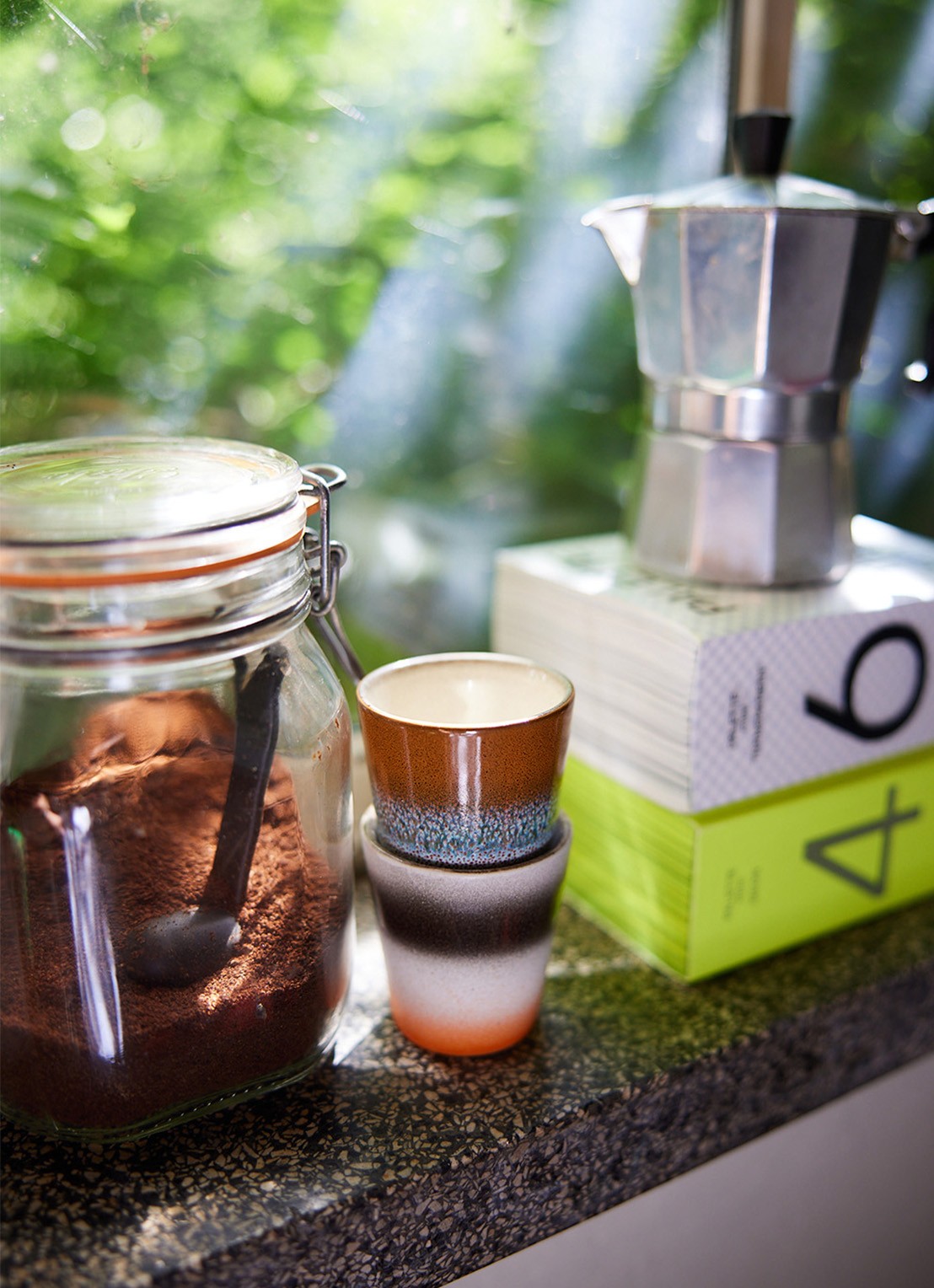 HKliving Good Vibes espressokopje 8 cl set van 4 - detail 5 multicolor