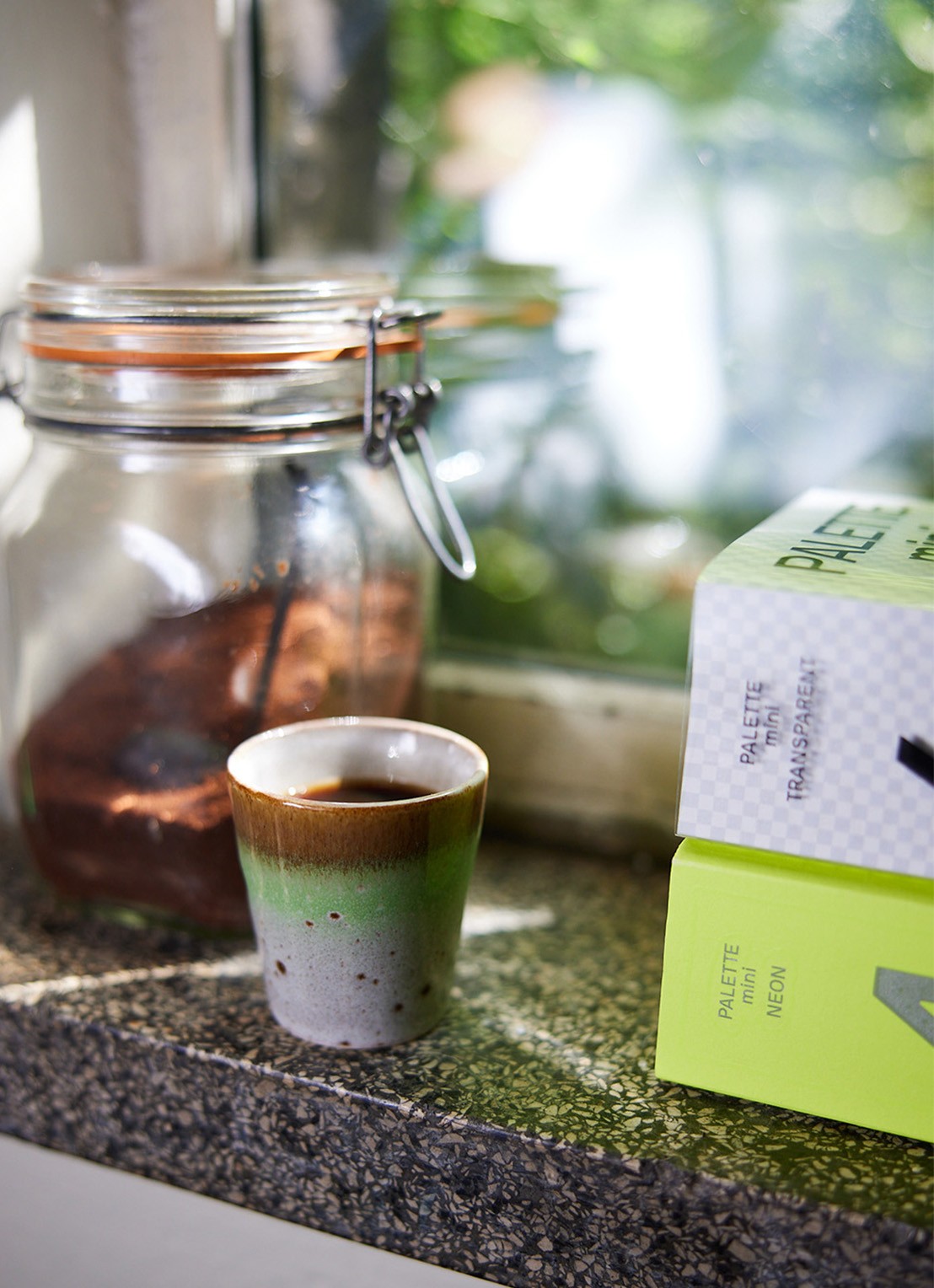 HKliving Good Vibes espressokopje 8 cl set van 4 - detail 6 multicolor
