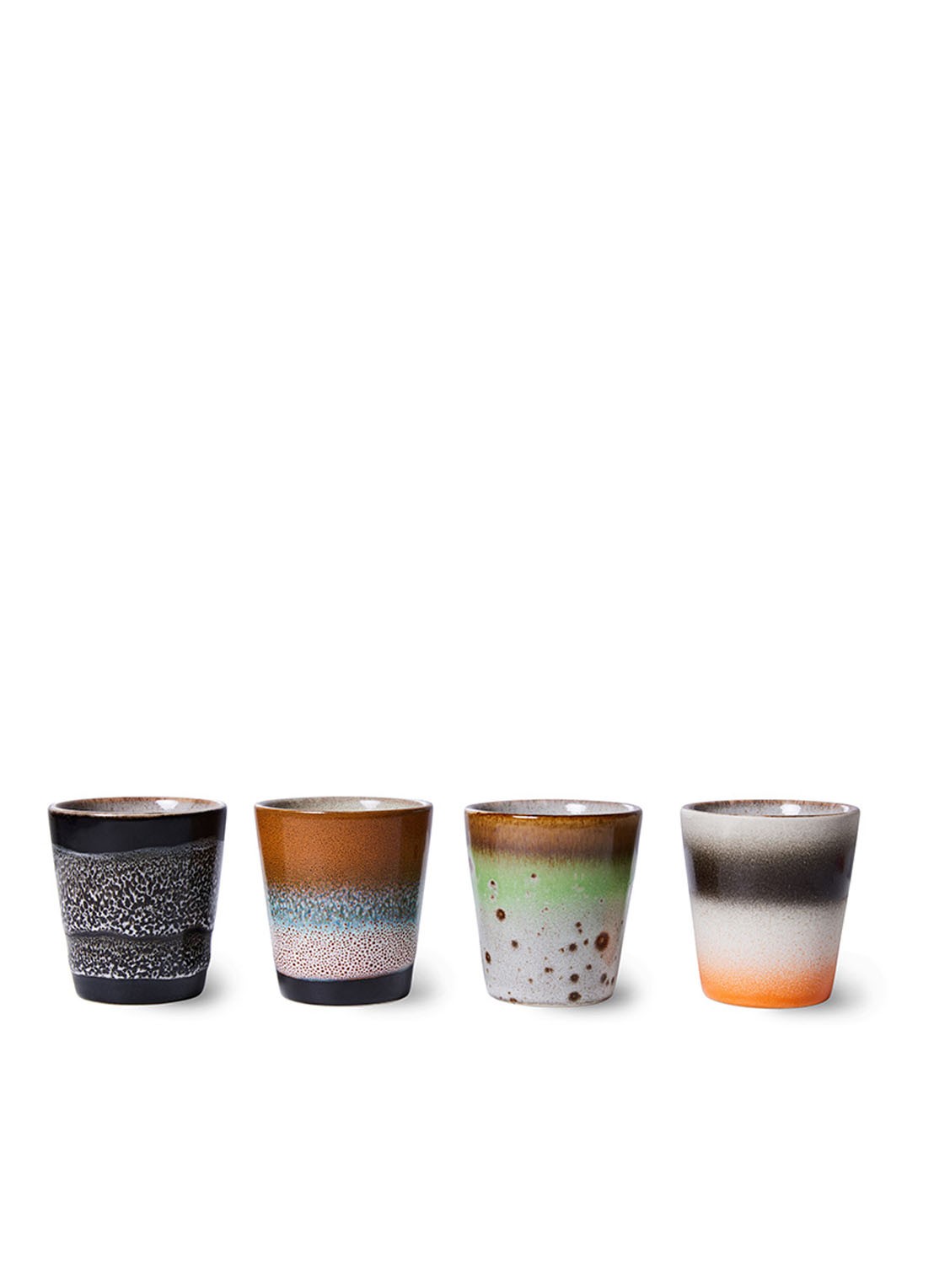 HKliving Good Vibes espressokopje 8 cl set van 4 - voorkant 2 multicolor